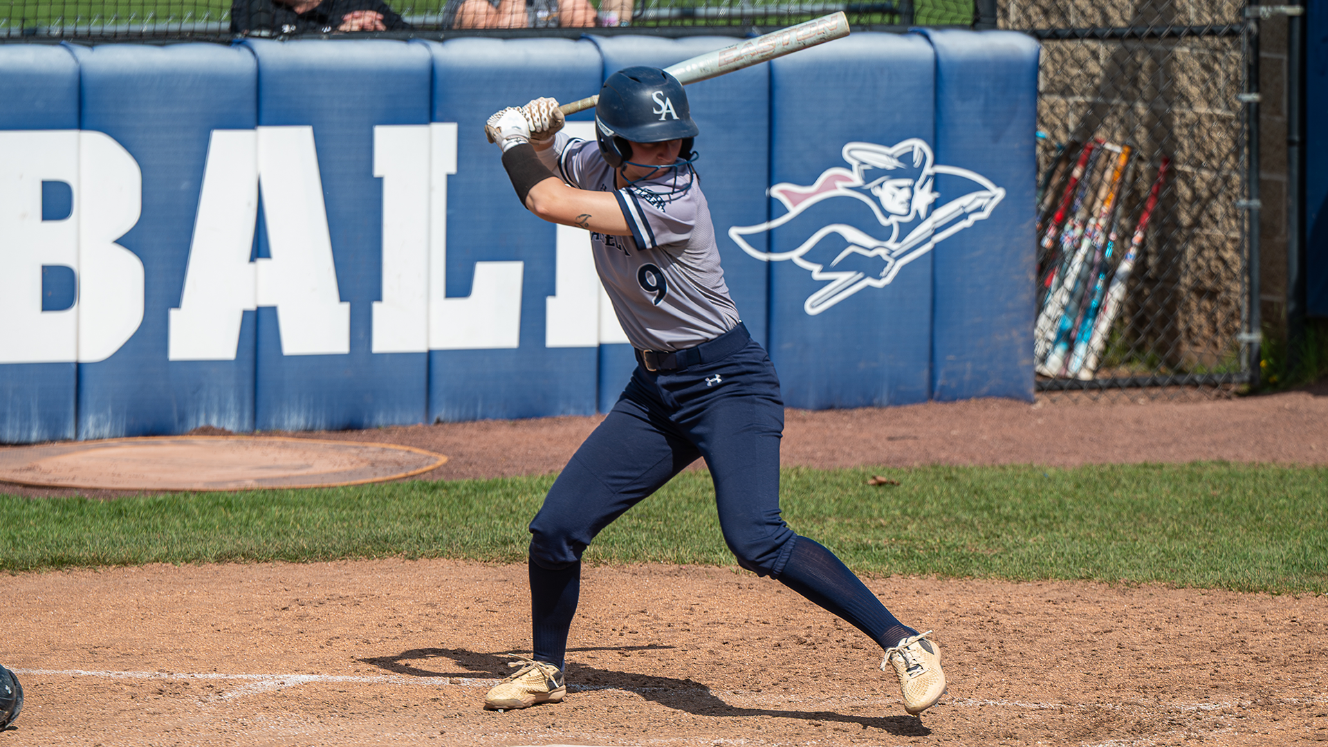 Rose Reitmeyer up to bat at SNHU