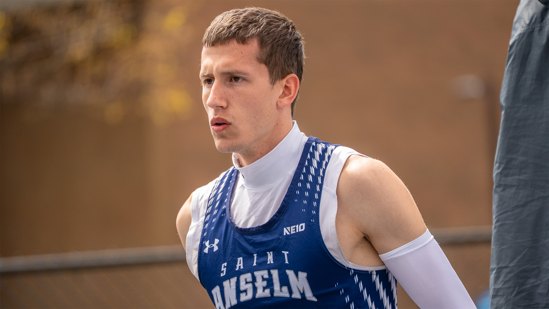 Logan Montgomery waits for race to begin