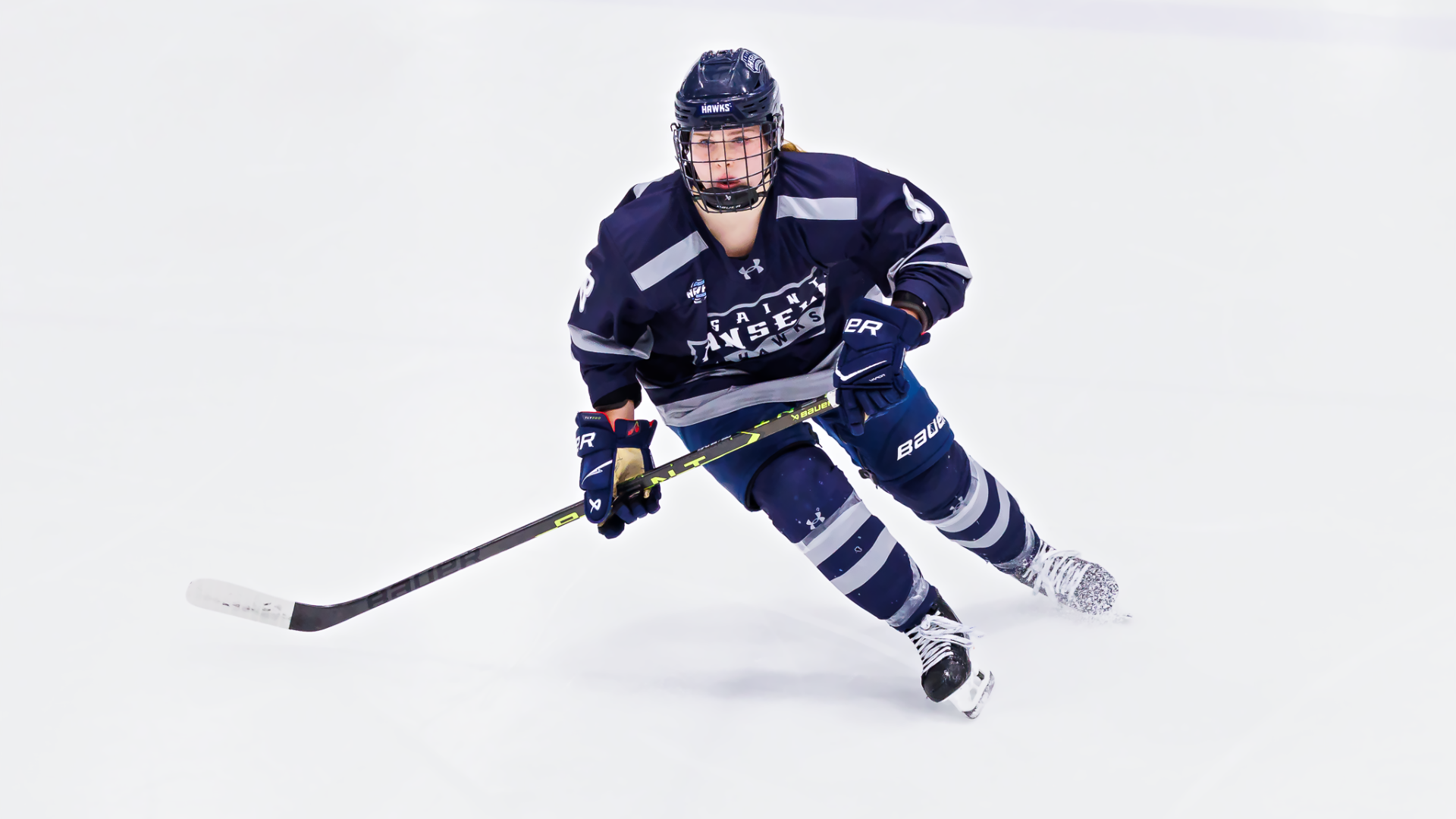 Madison Macaulay skates in game
