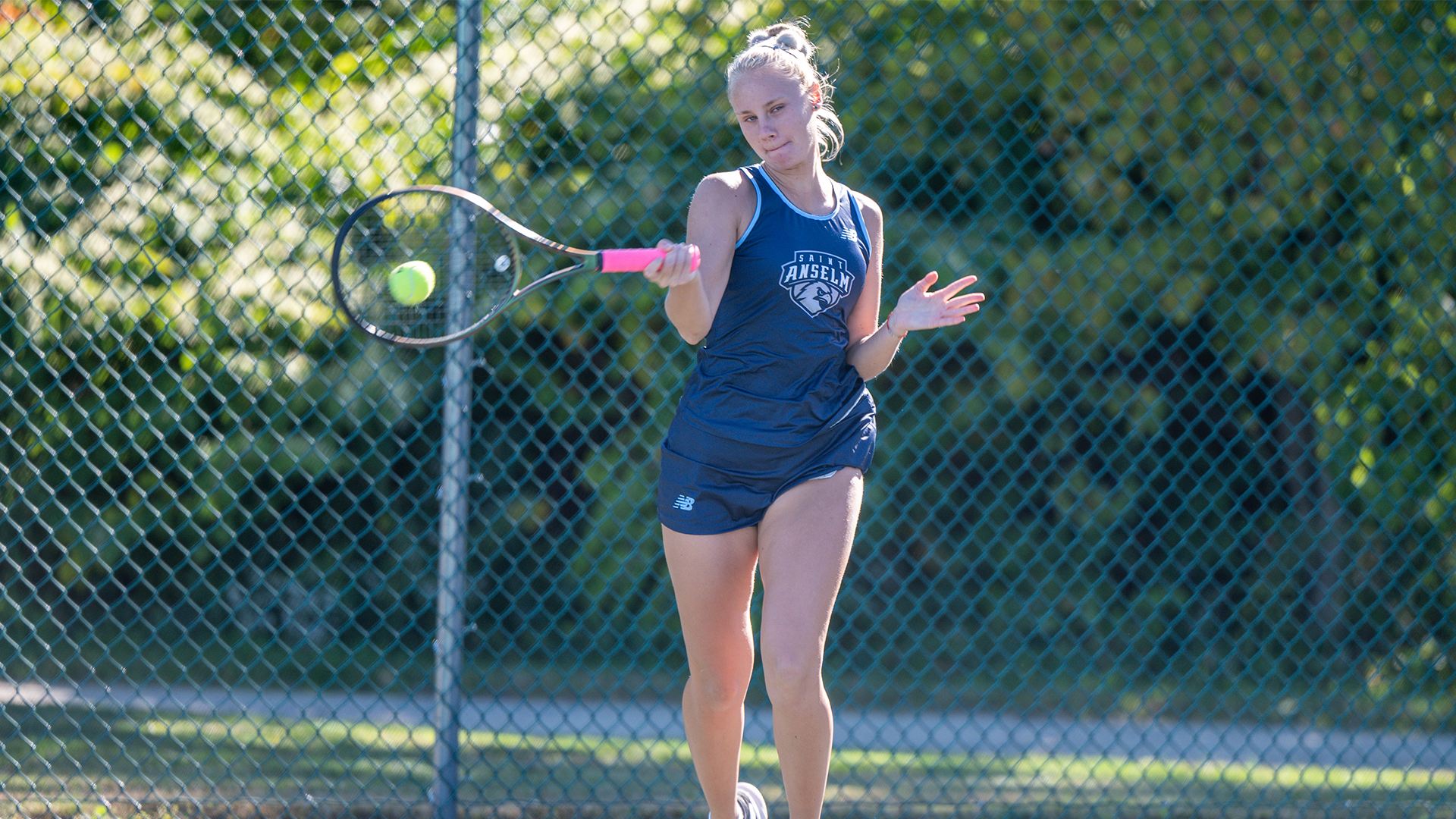 Polina Makarenko competing at No. 1 doubles