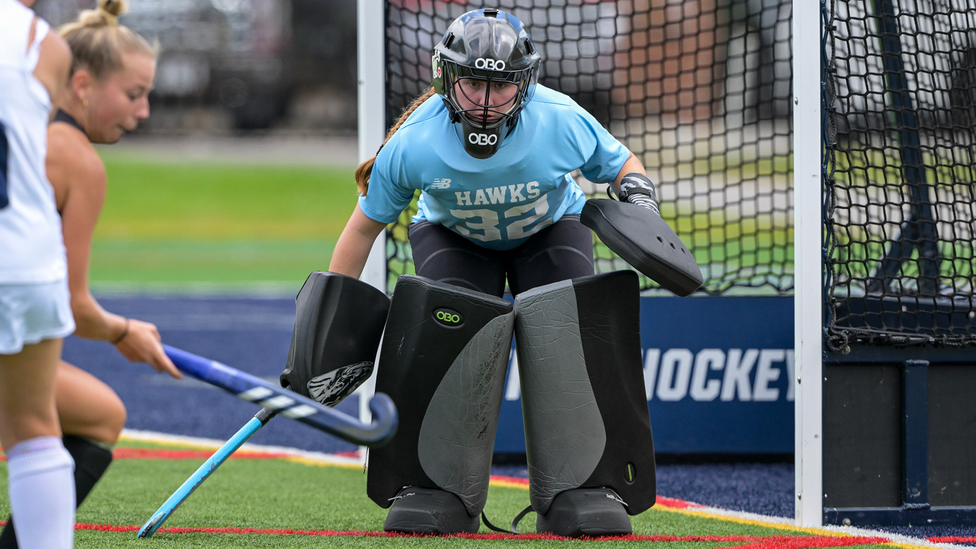 Mackenzie Wehrum looks down potential shot from opponent