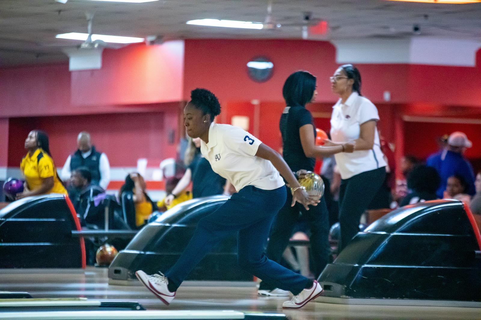 Gia Minnis At CIAA Bowling Round-Up 2019