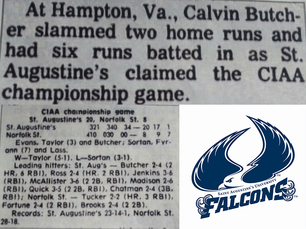 1986 Saint Augustine's Baseball Title Graphic