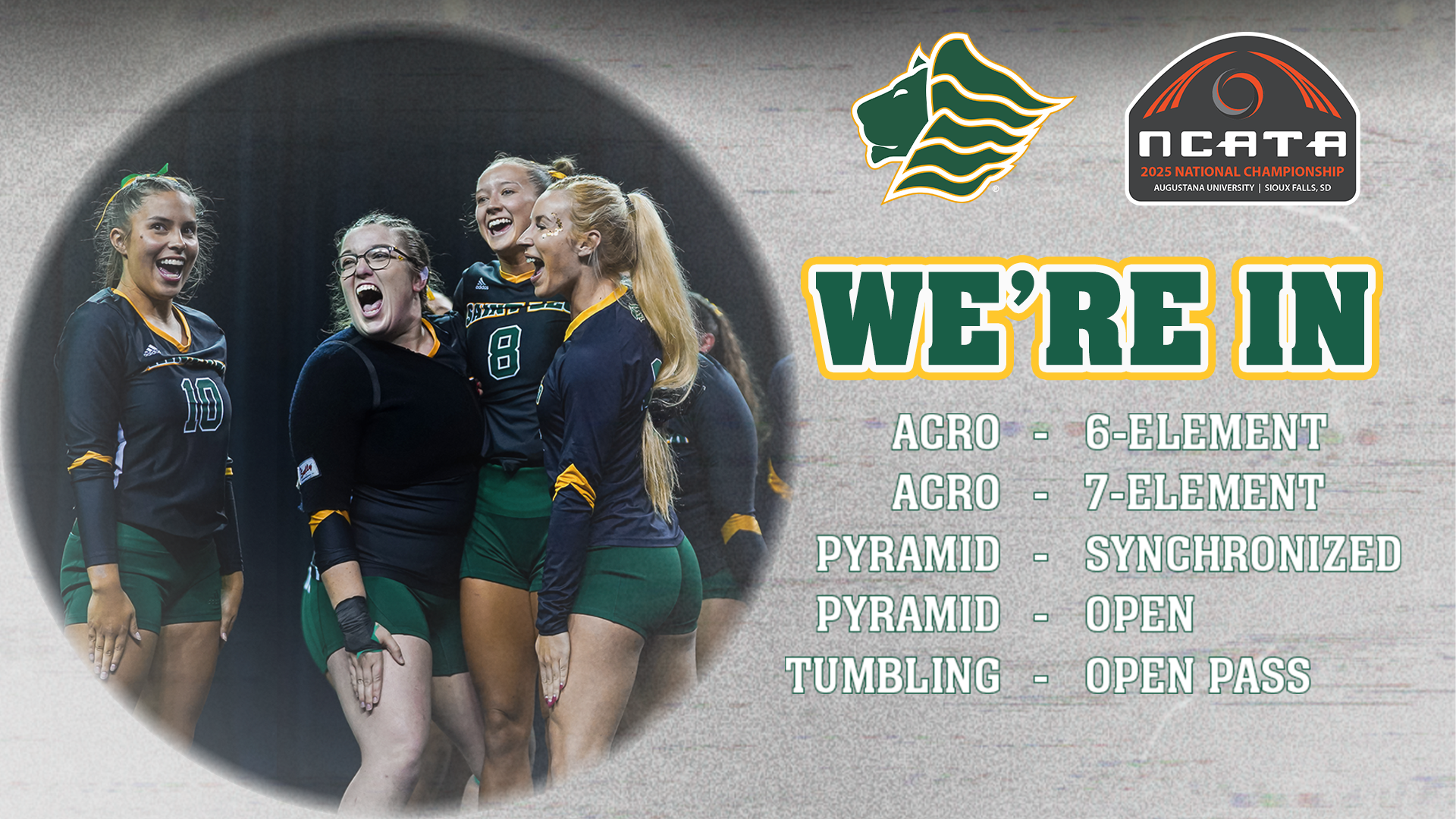 NCATA we're in! Acro