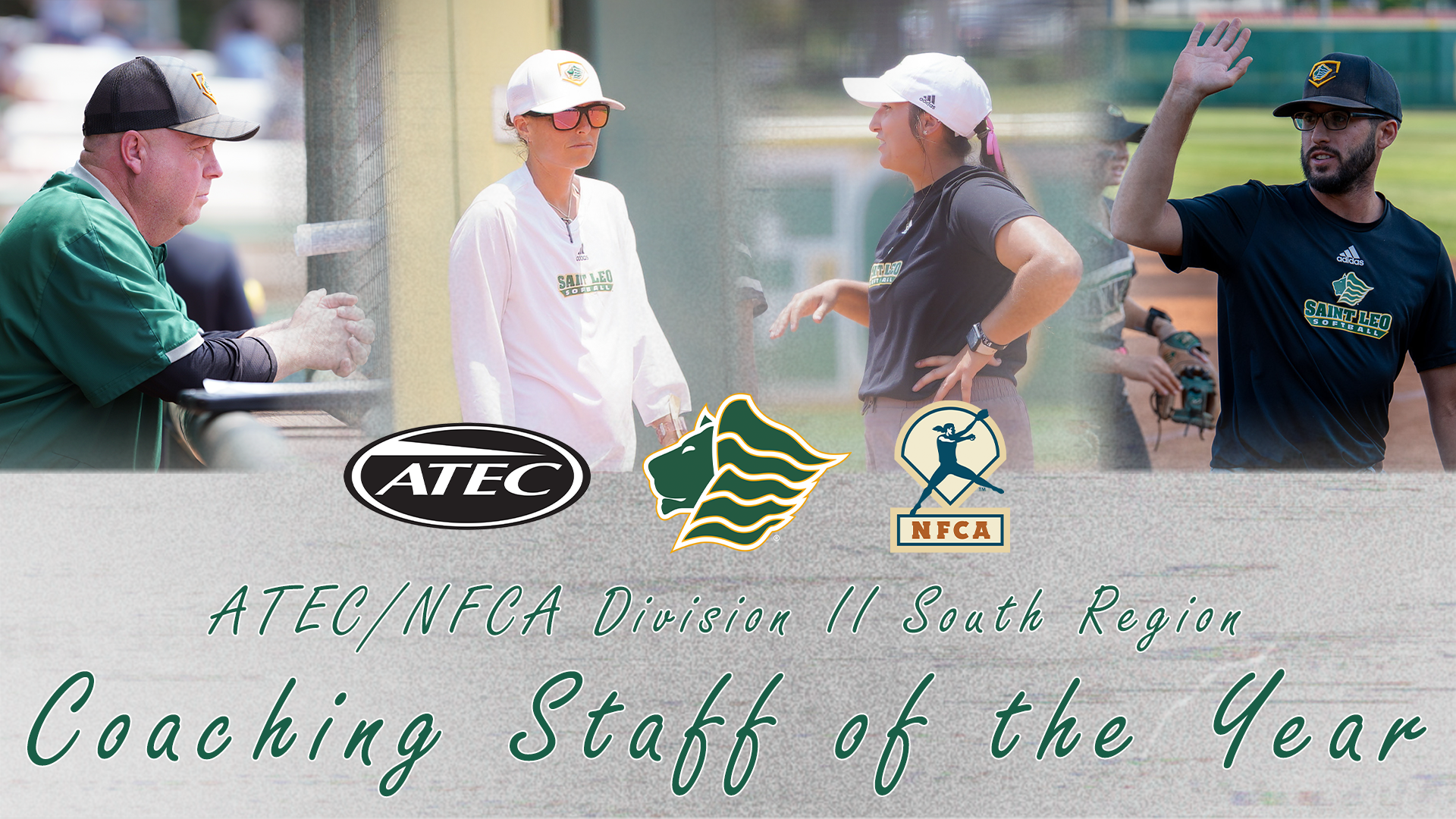 2025 Softball ATEC/NFCA DII South Region Coaching Staff of the Year