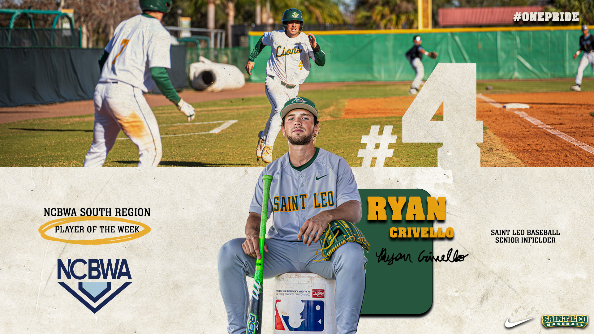 Crivello NCBWA South Region Player of the Week