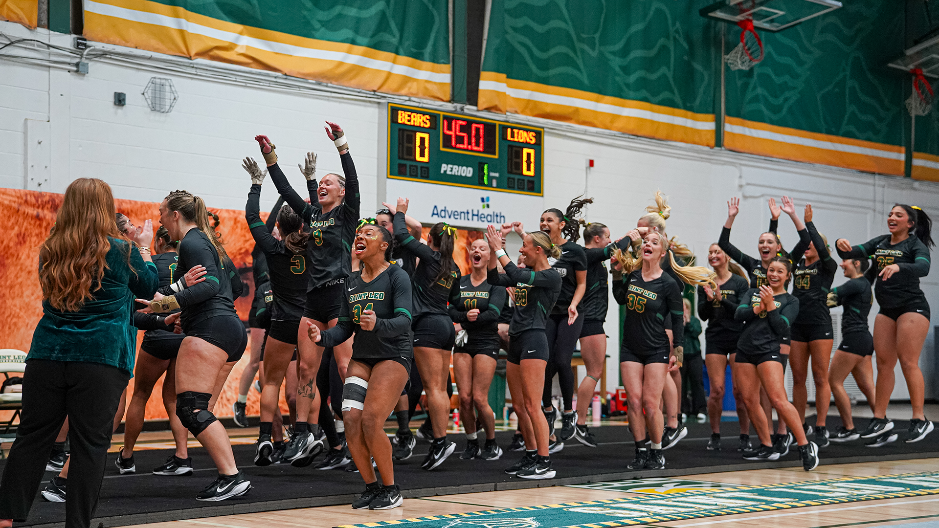 Acro vs Baylor group celebration