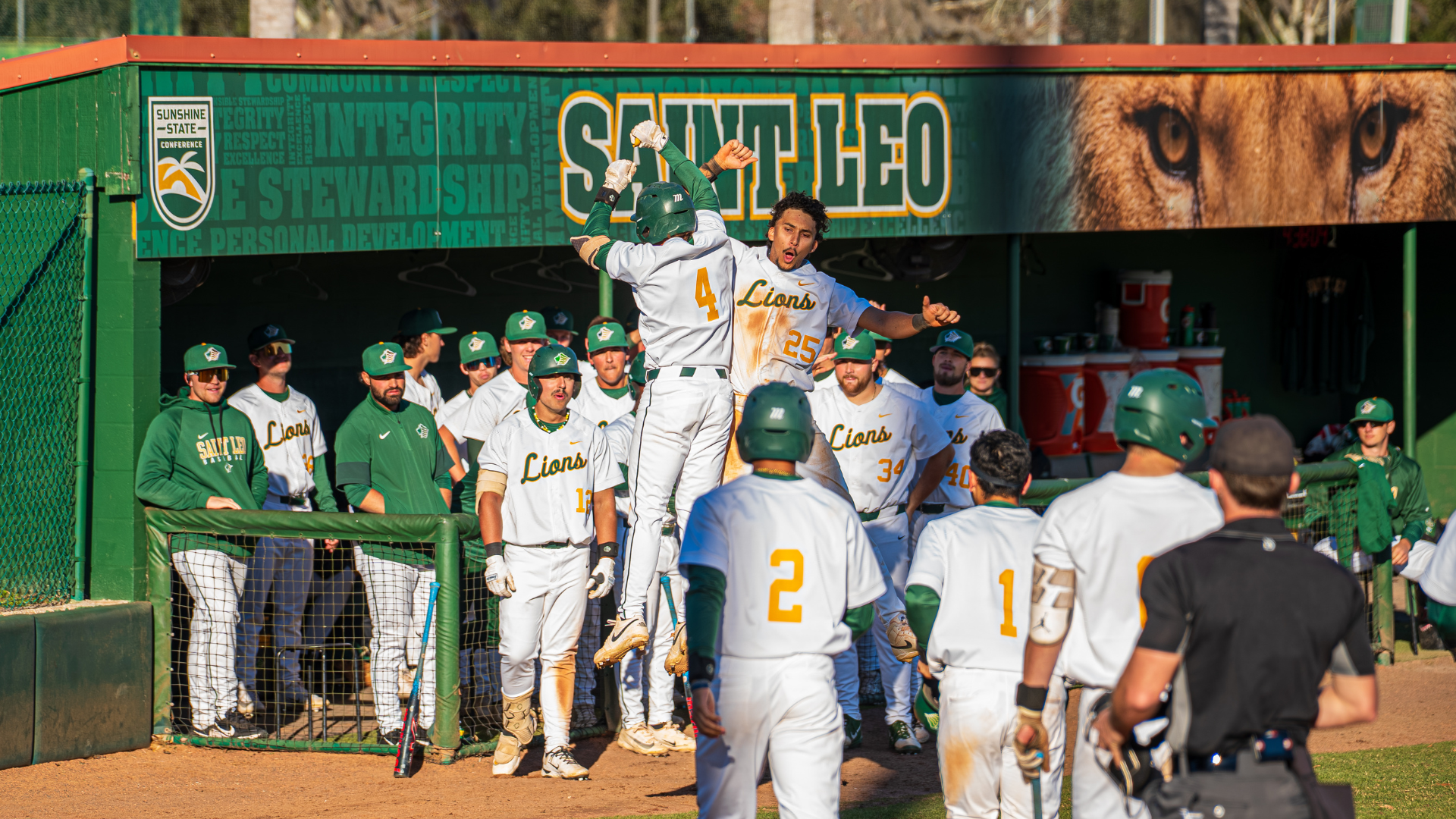 Ryan Crivello celebrating run