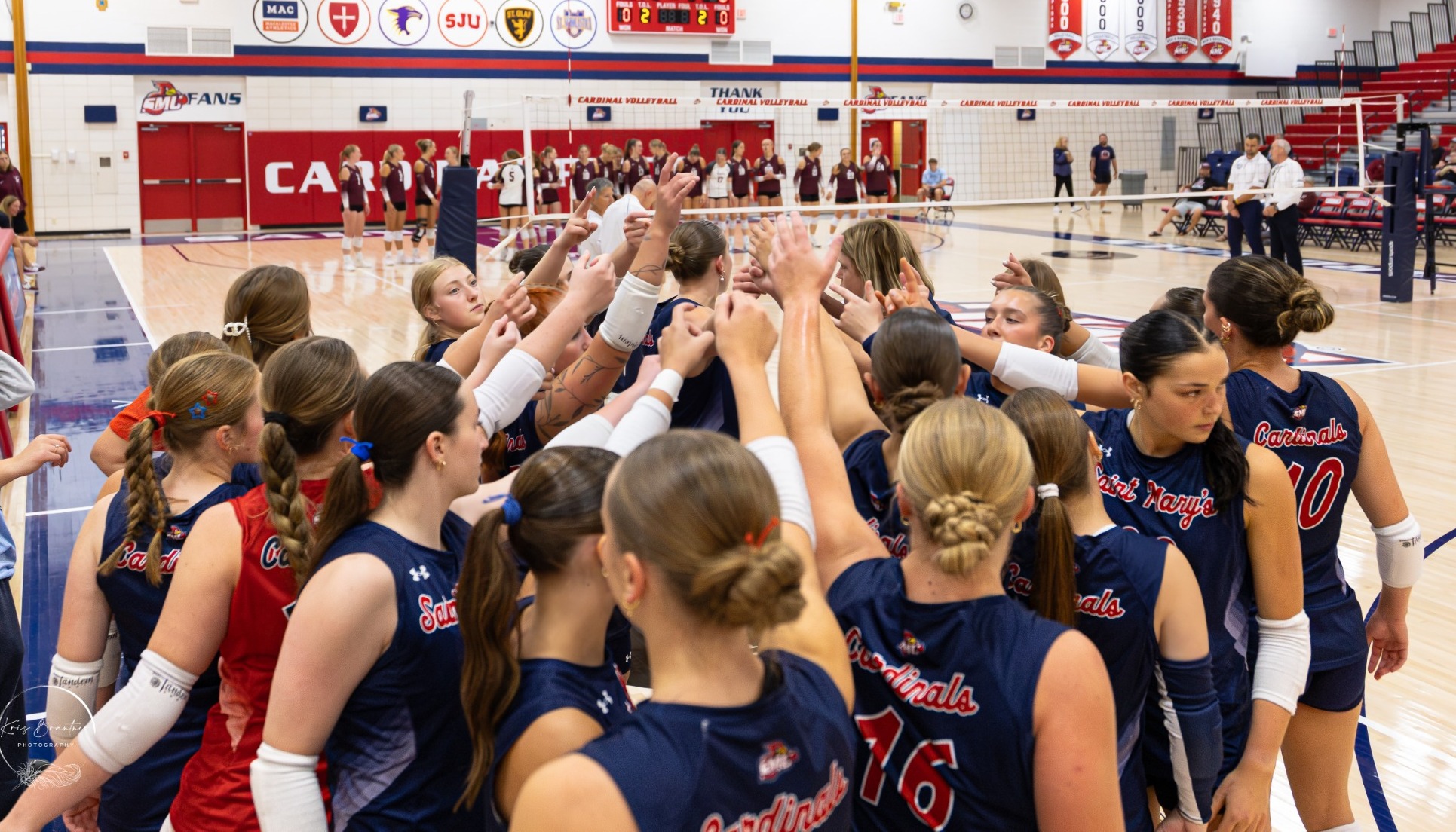 Vball Hands in Center