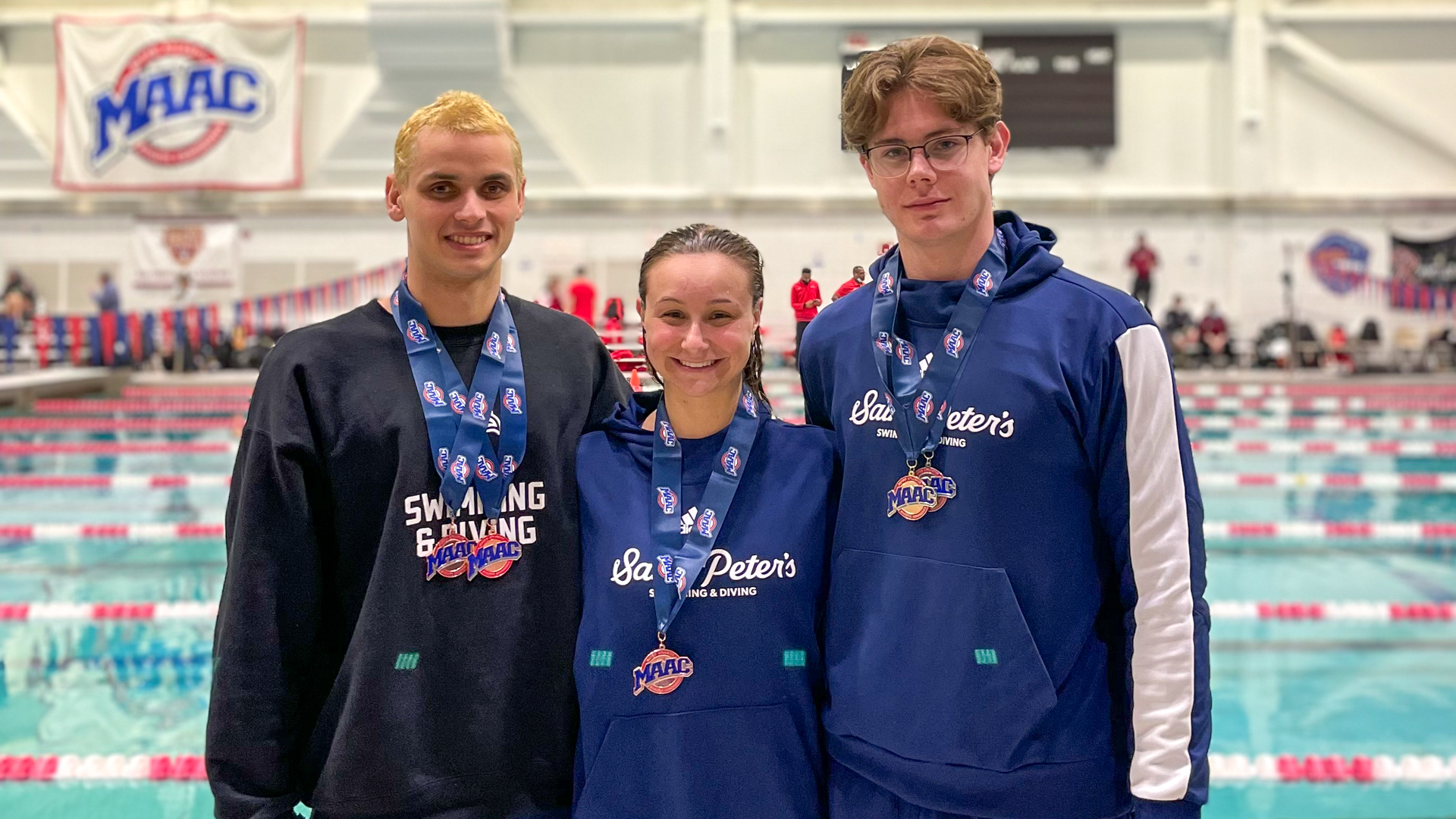 Cillie, Davis and Polishchuk MAAC medals