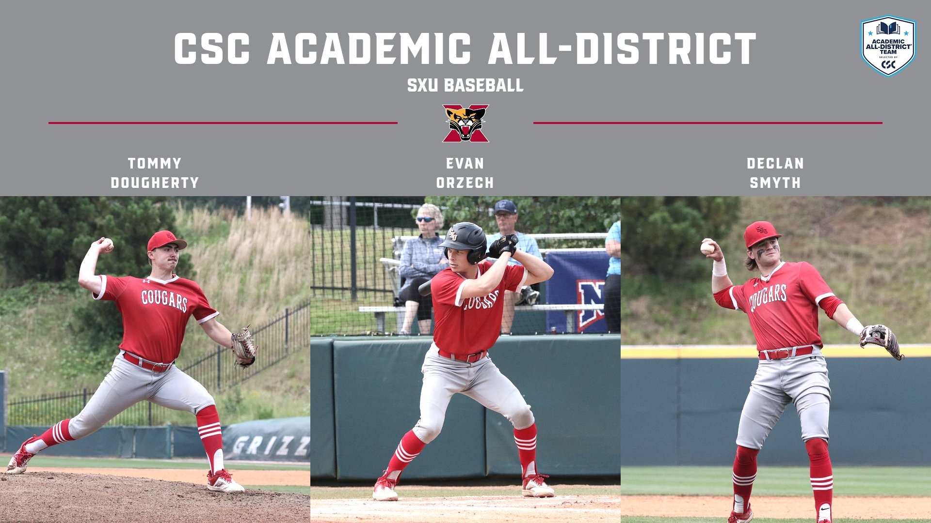 Trio From Saint Xavier Baseball Named CSC Academic AllDistrict Saint