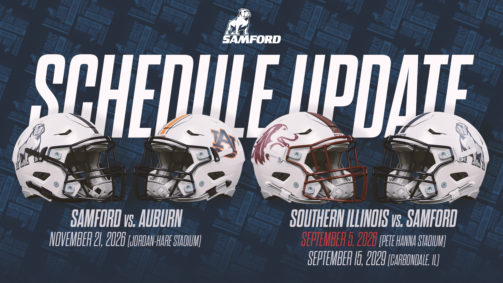 FB Schedule update--Southern Illinois