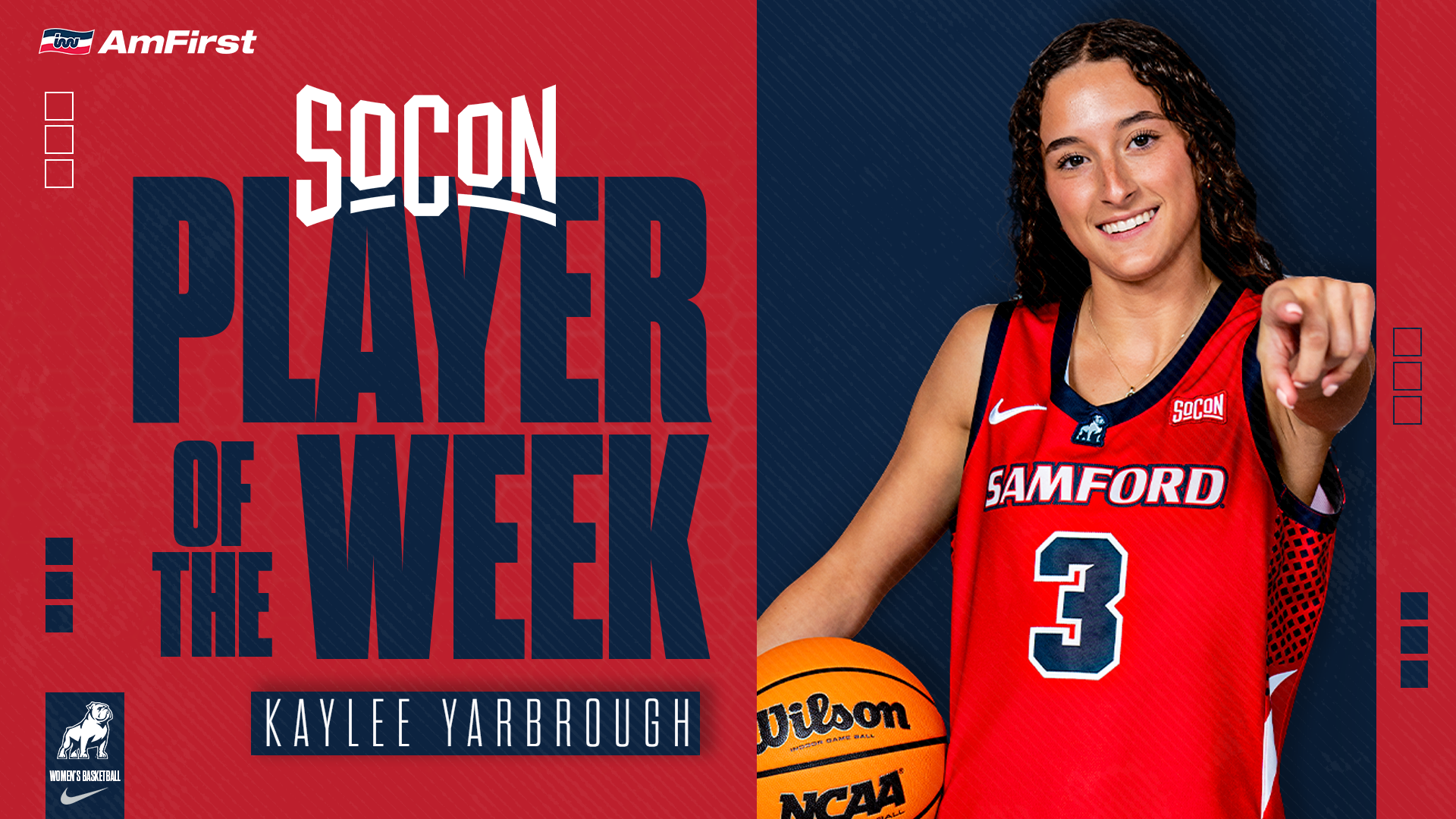 Kaylee Yarbrough SoCon POTW graphic 12-16-25