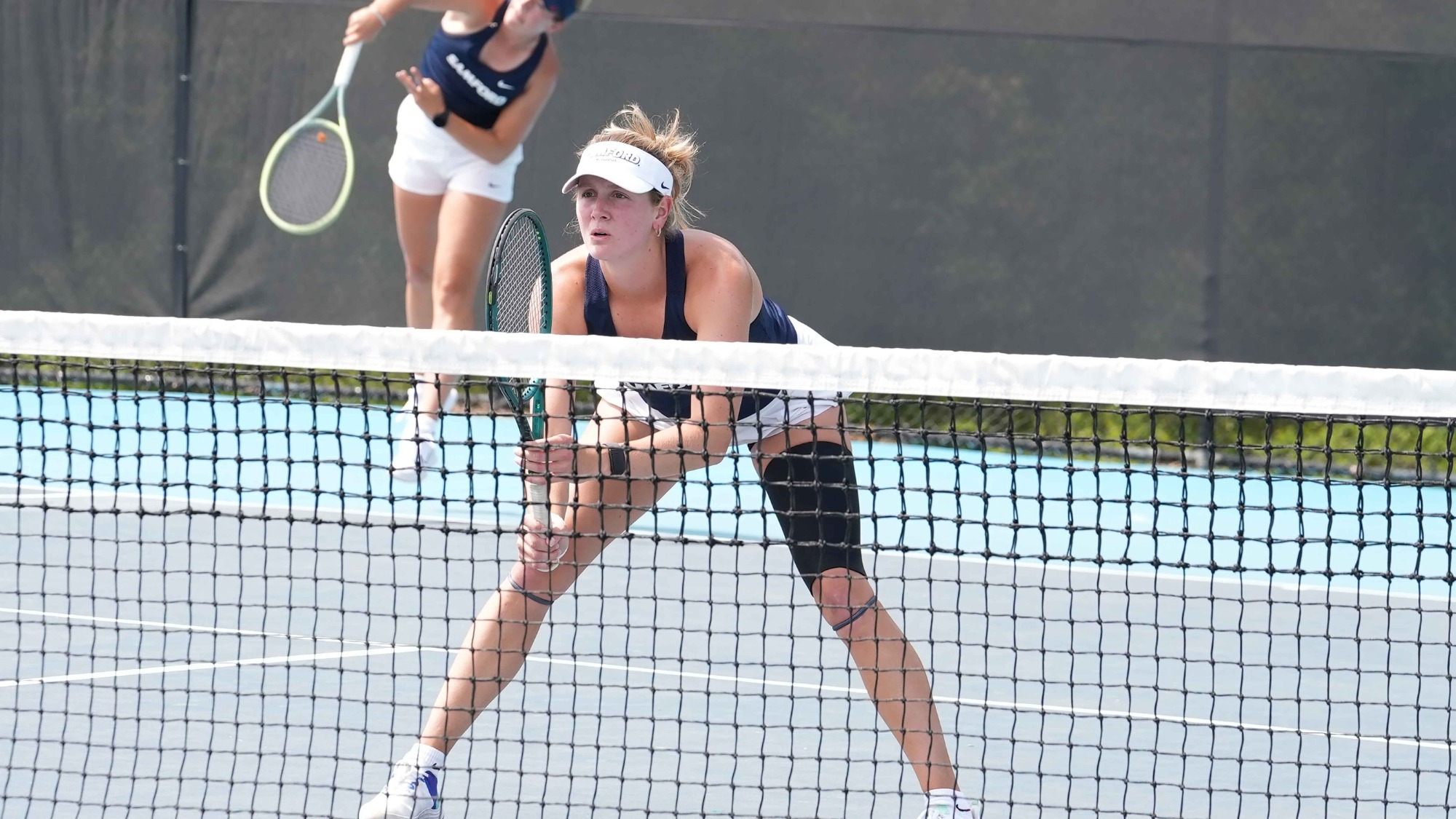 Women's tennis action vs ETSU at 2025 SoCon Tournament