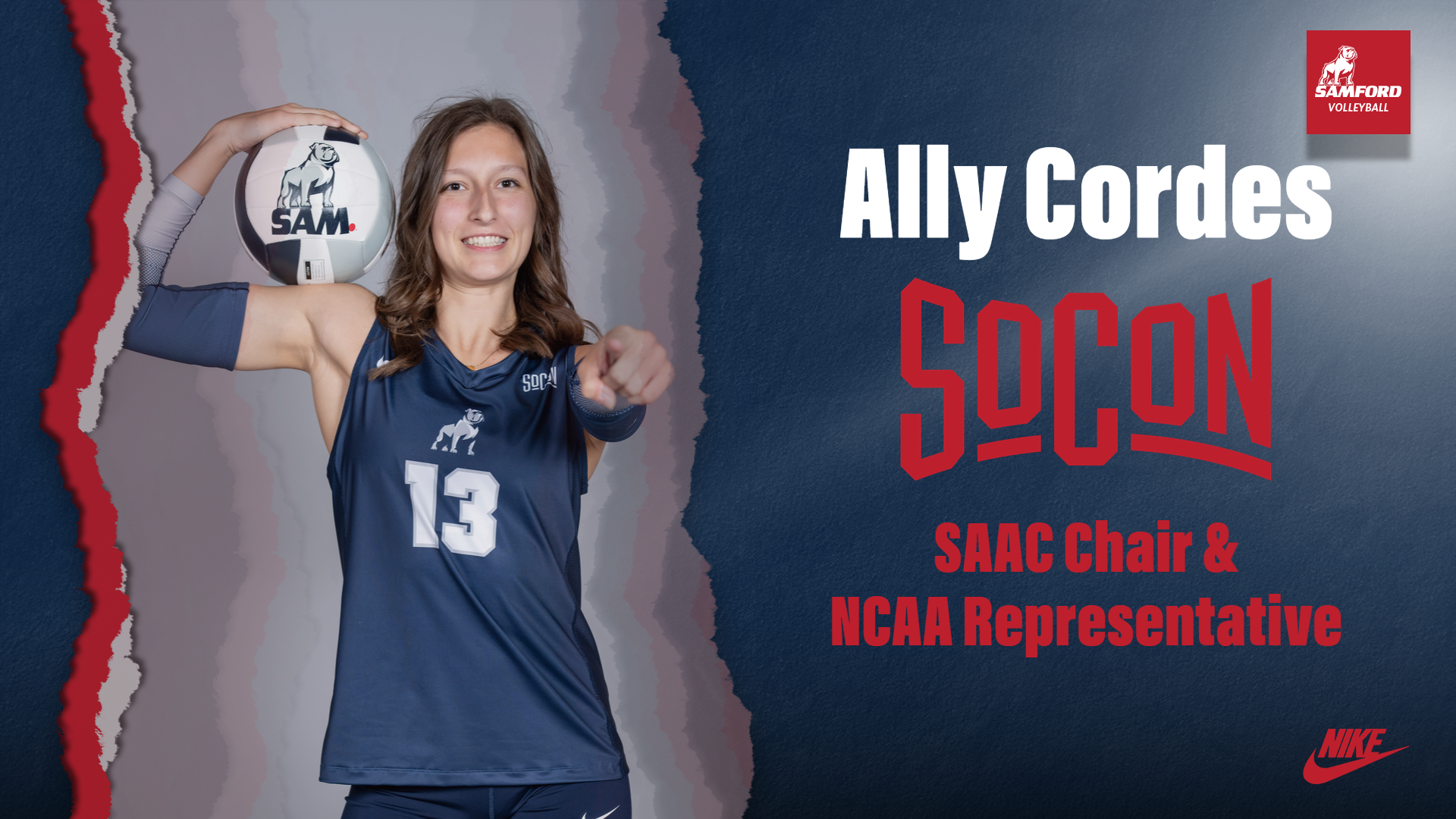 Ally Cordes SoCon SAAC graphic