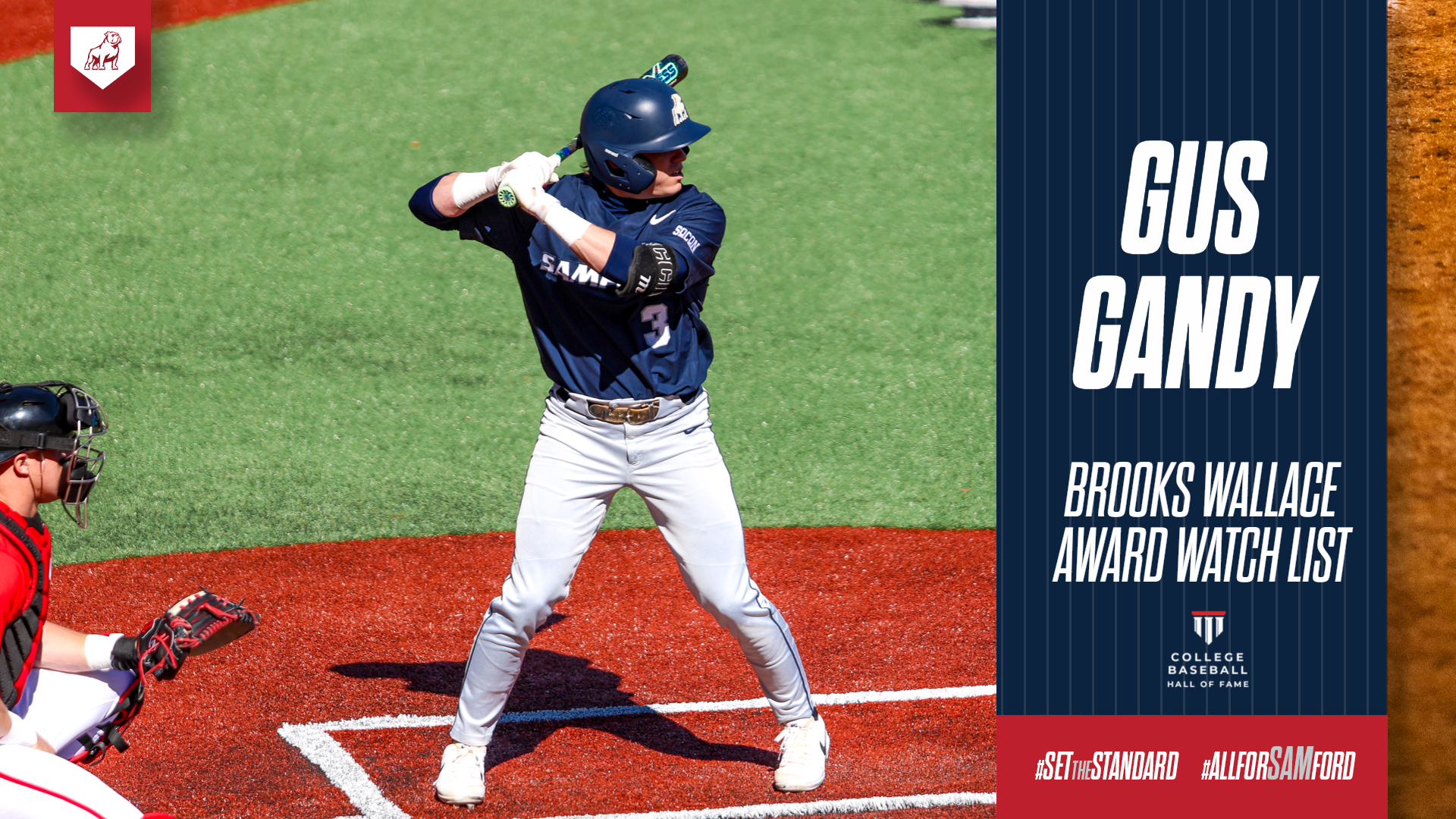 Gus Gandy--Brooks Wallace Award watch list graphic