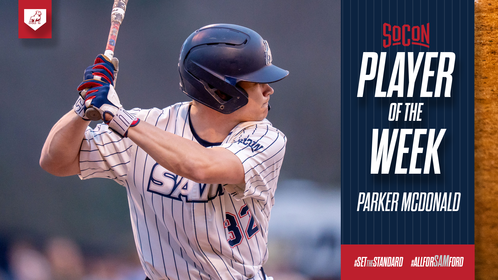 Parker McDonald Player of the Week graphic 3-30-26