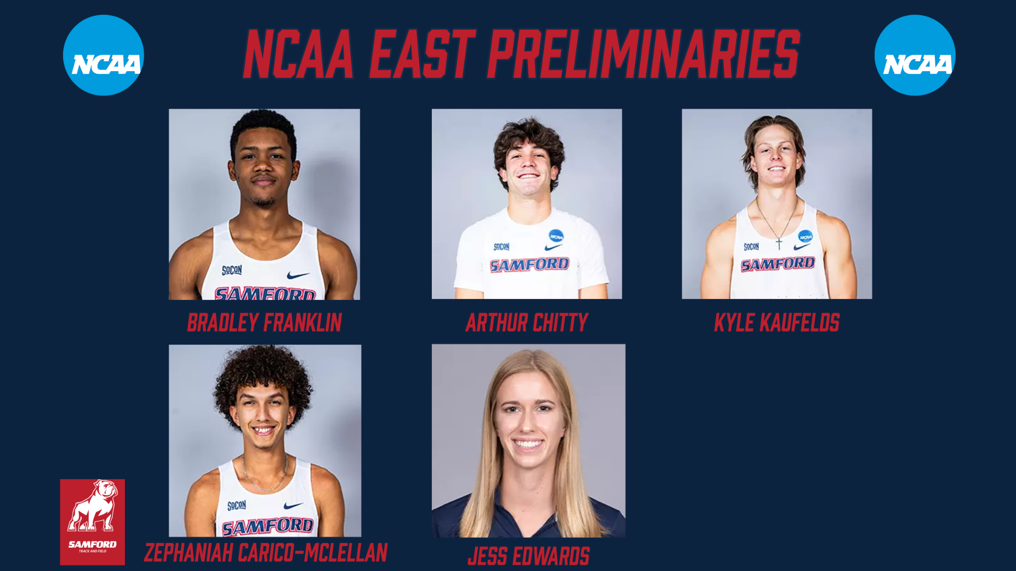 2026 NCAA East Preliminaries graphic