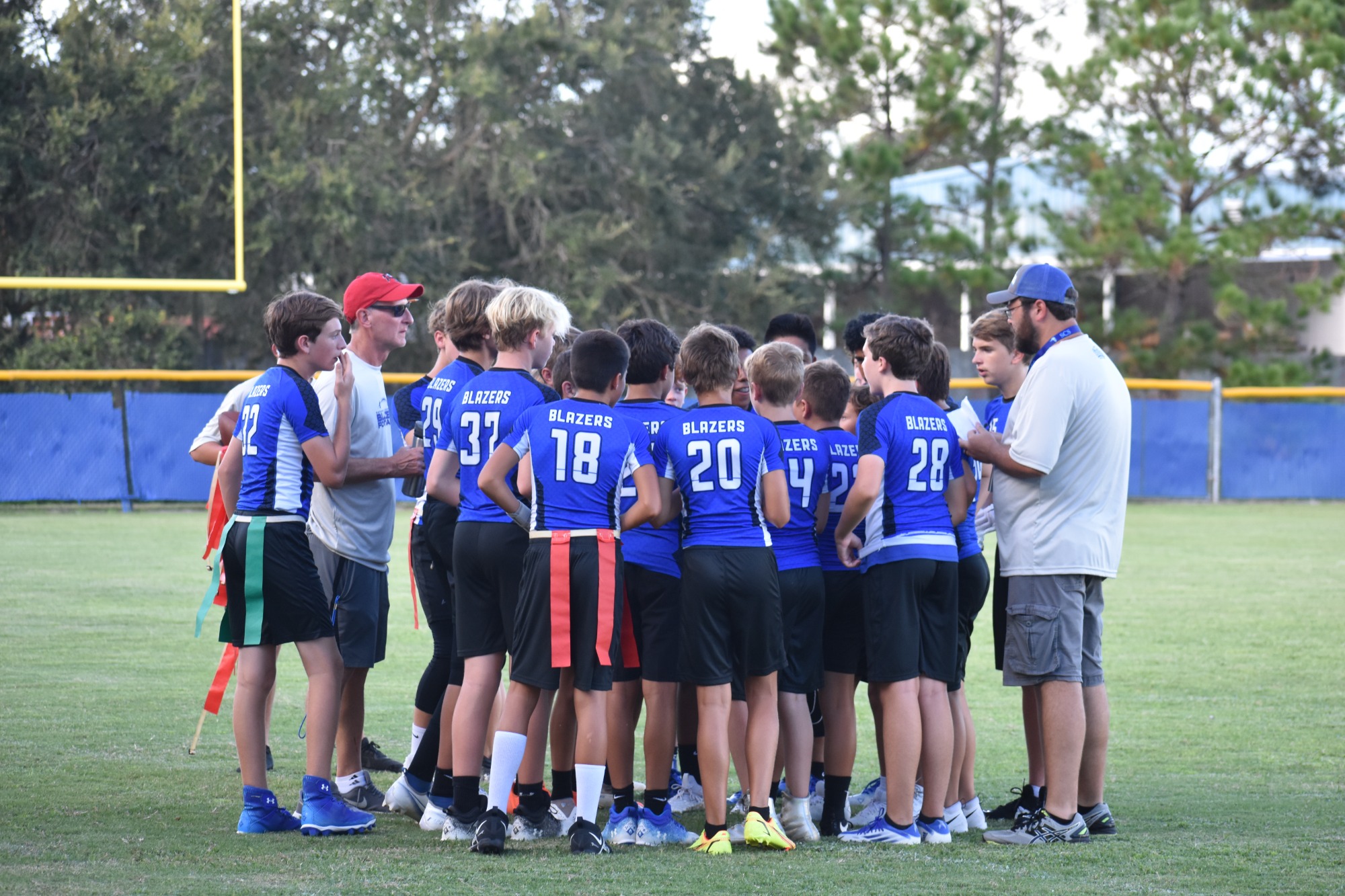 Flag Football Huddle