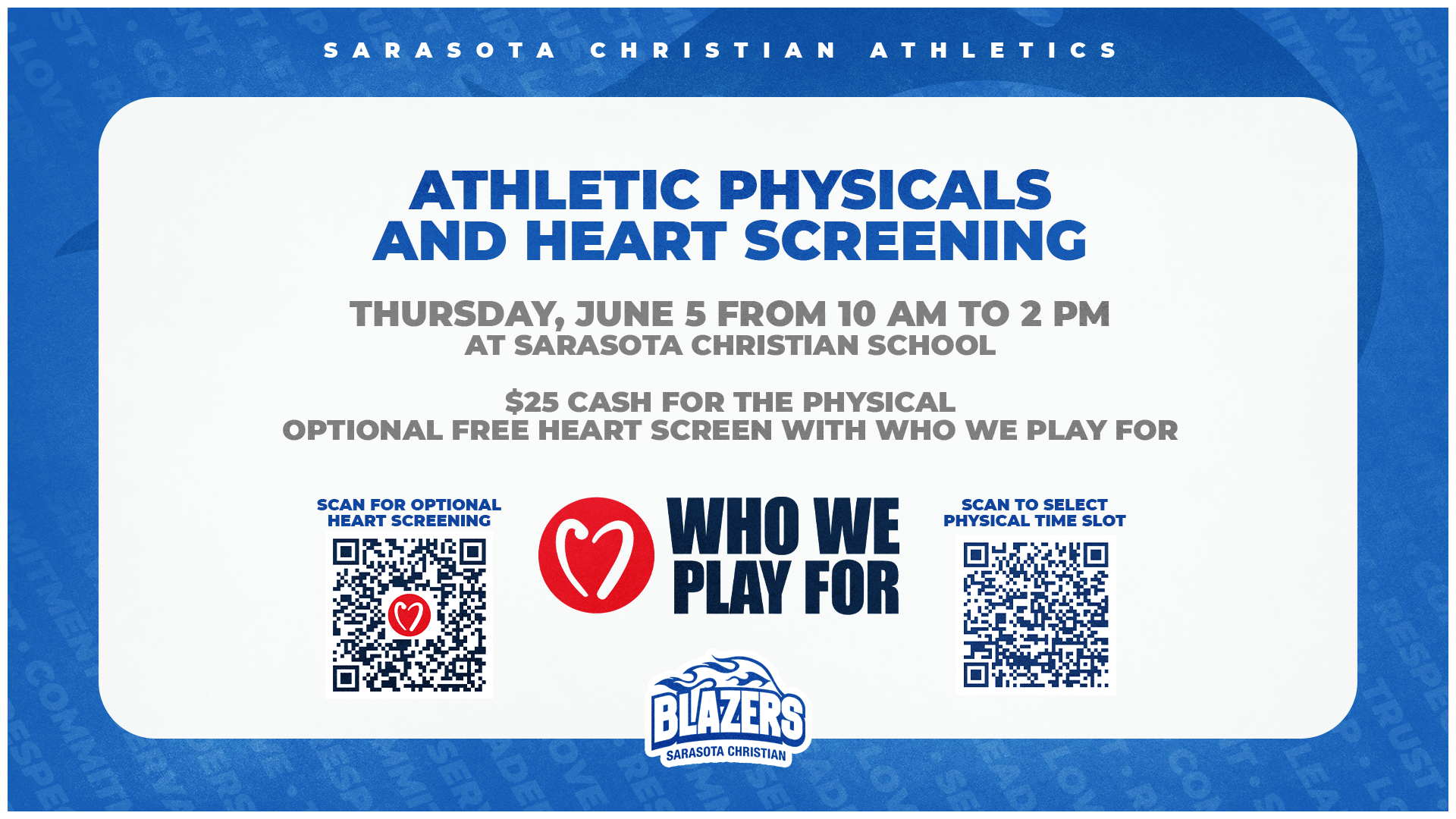 2025Athletic Physicals Save the Date
