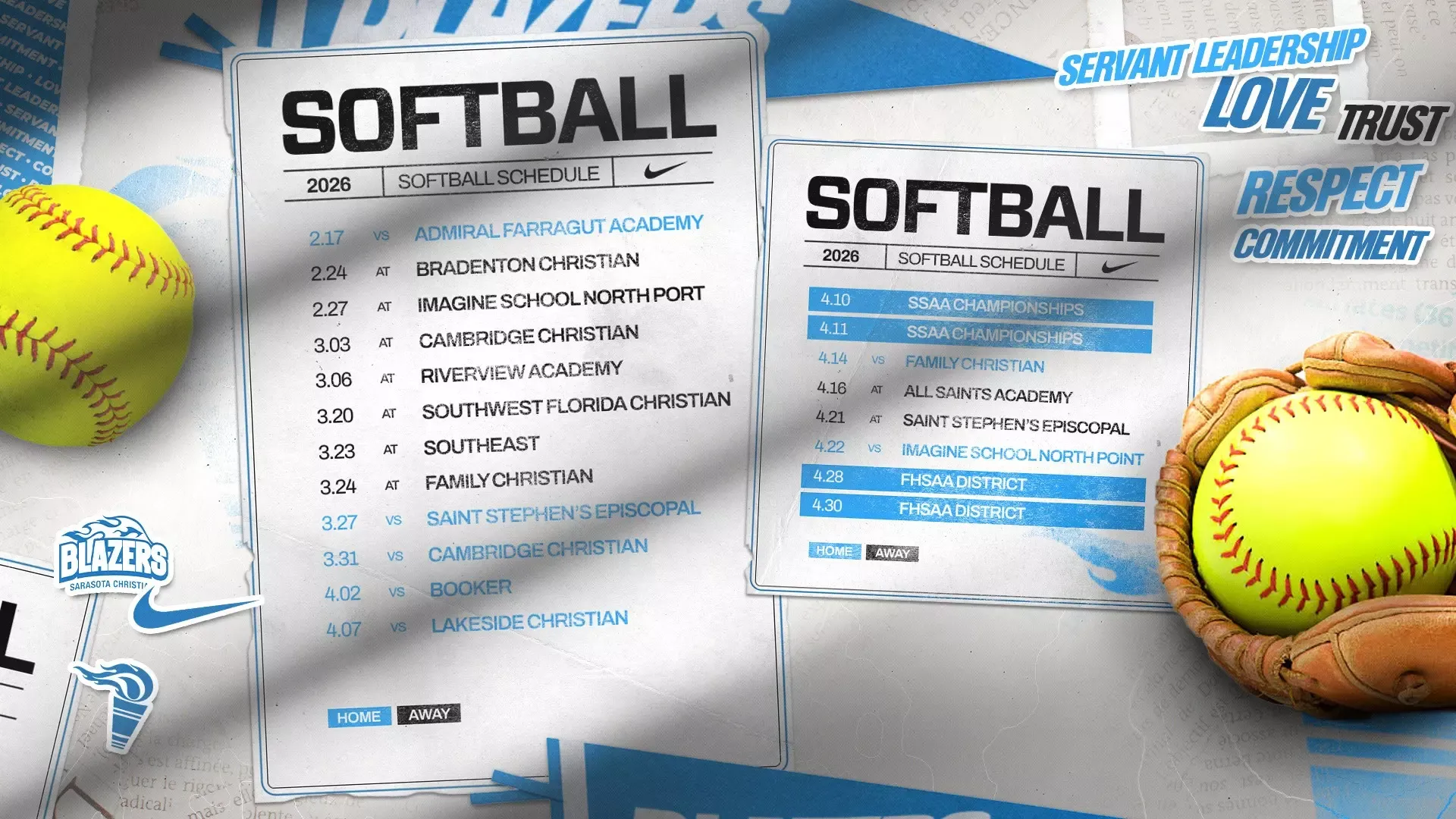Softball Schedule 2026
