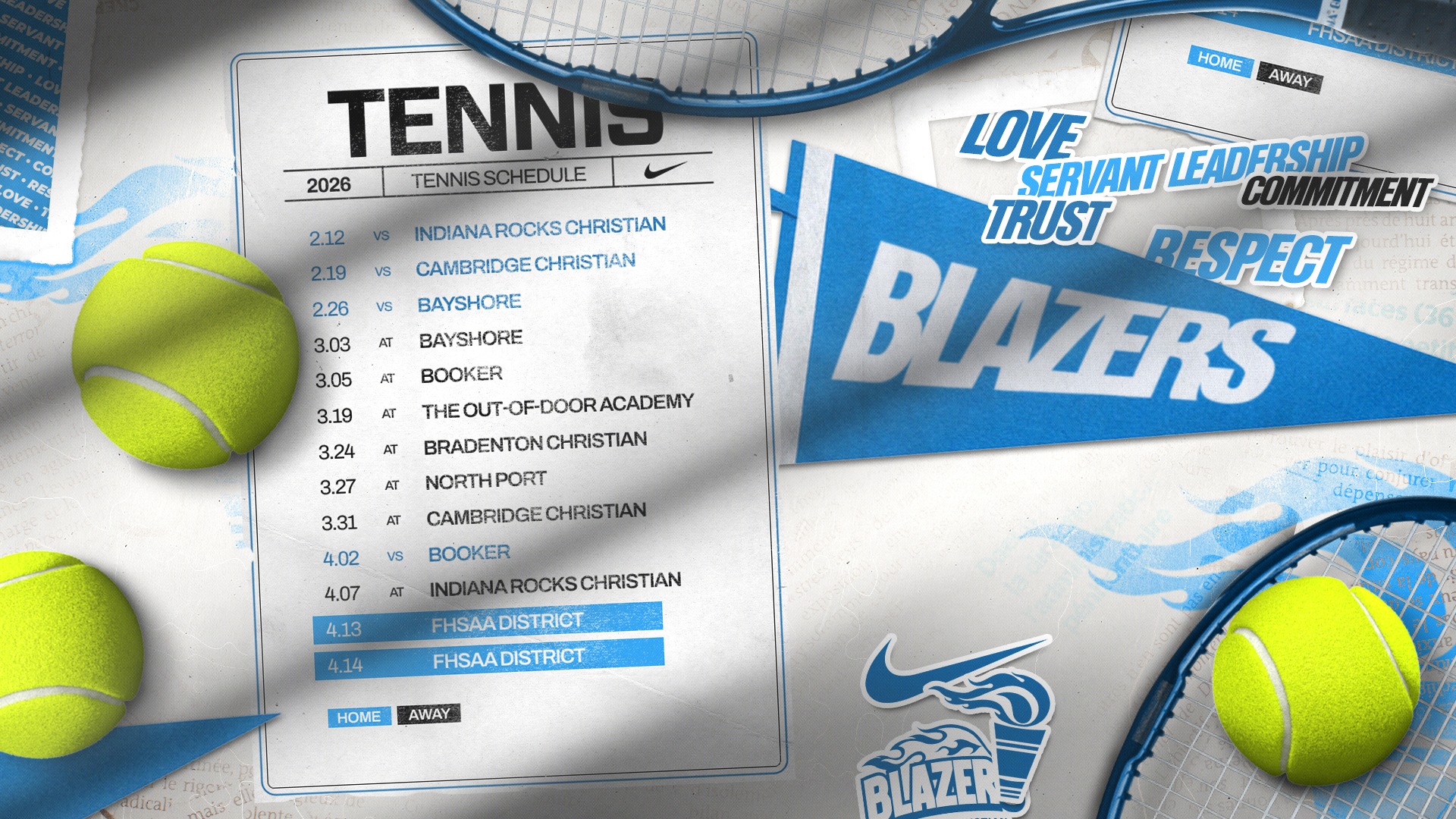Tennis 2026 Schedule