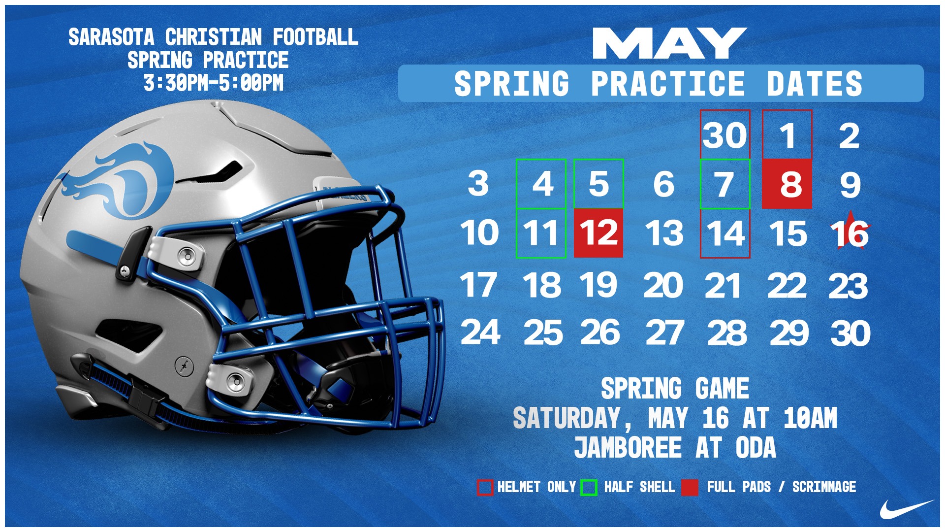 2026 Spring Practice Schedule