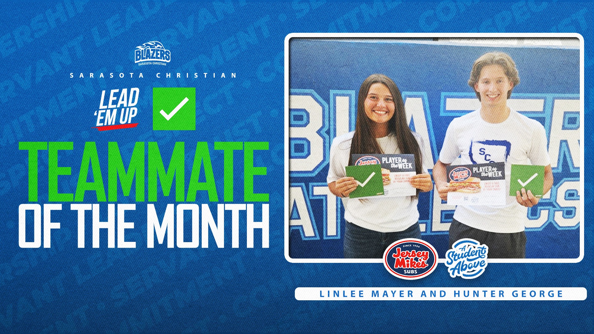 Green teammates of the month