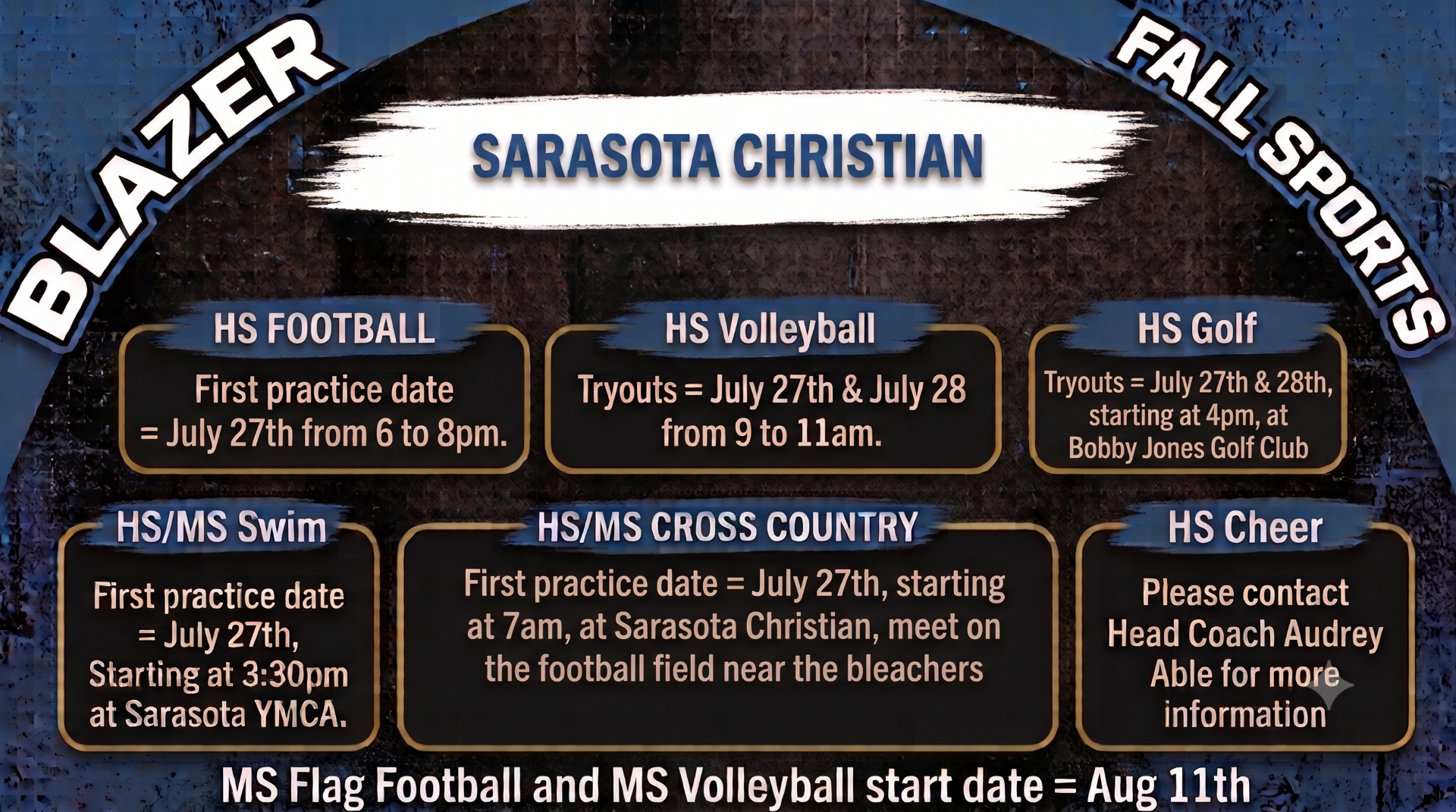 Tryout Dates
