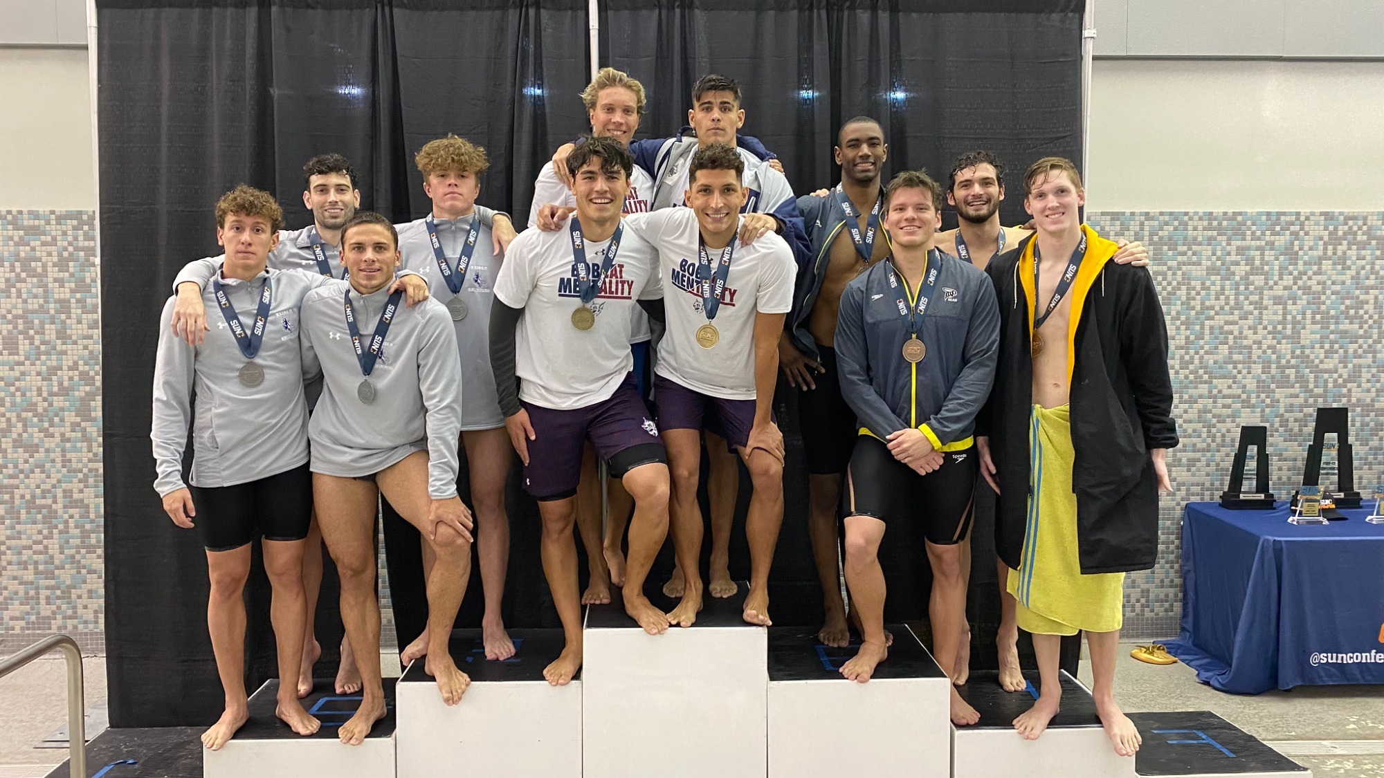 men's swimming podium 2