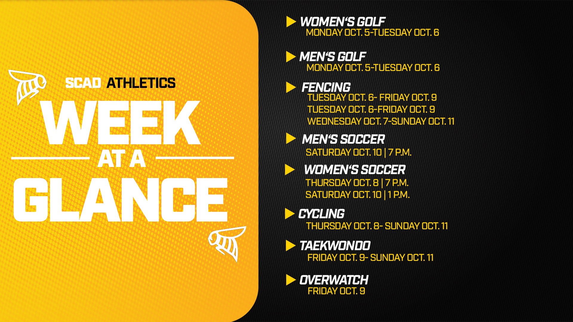Week at A Glance 10-5