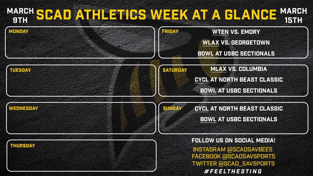 Week at a Glance March 9-March 15