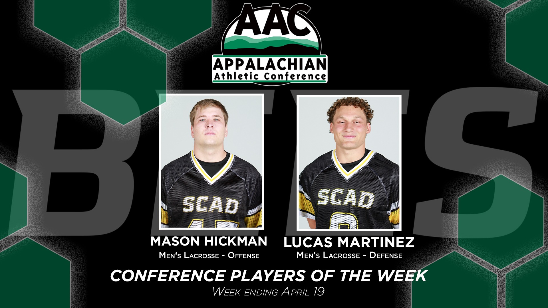 Appalachian Athletic Conference MLAX Players of the Week
