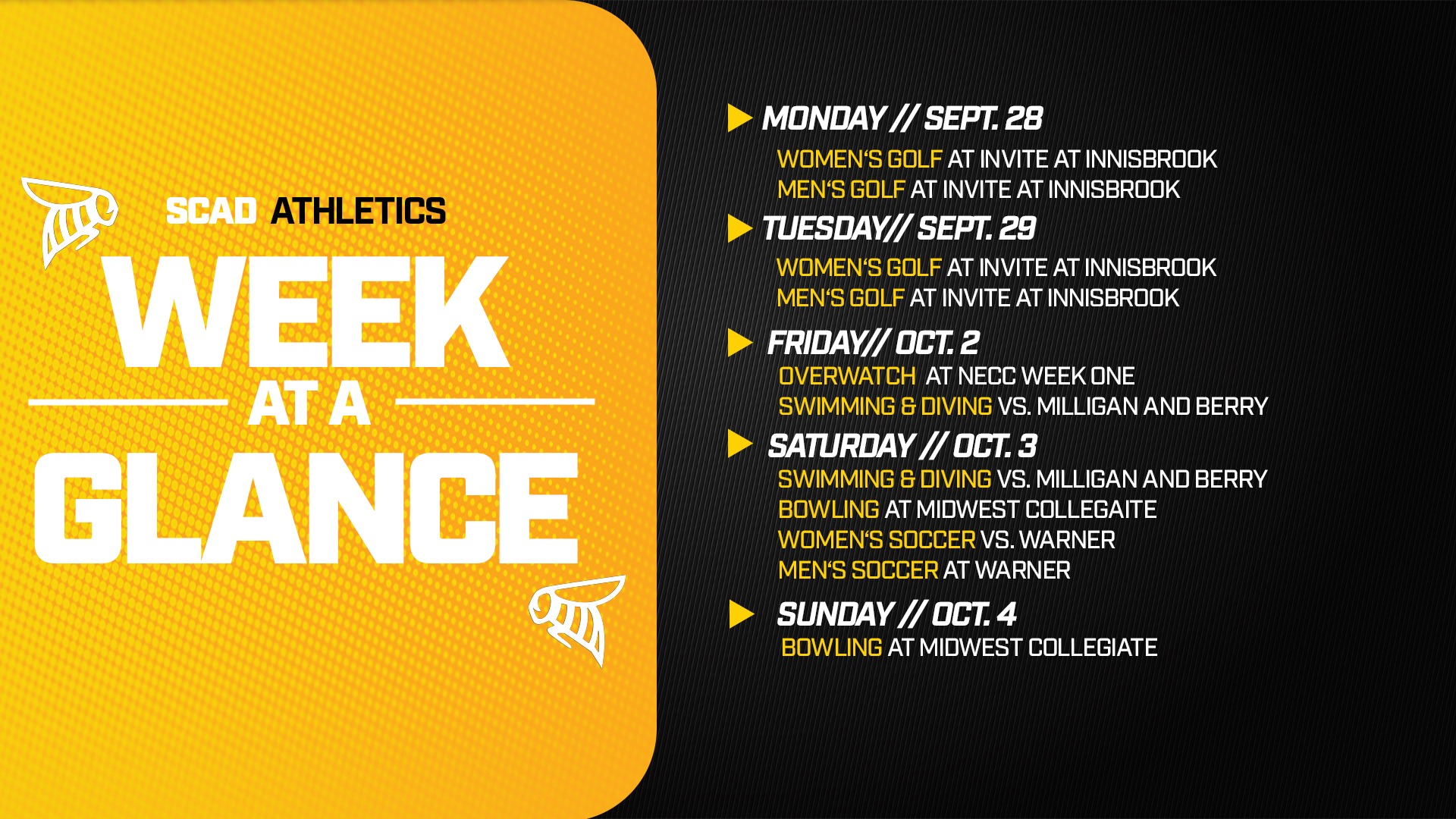 Week at a Glance 9-28