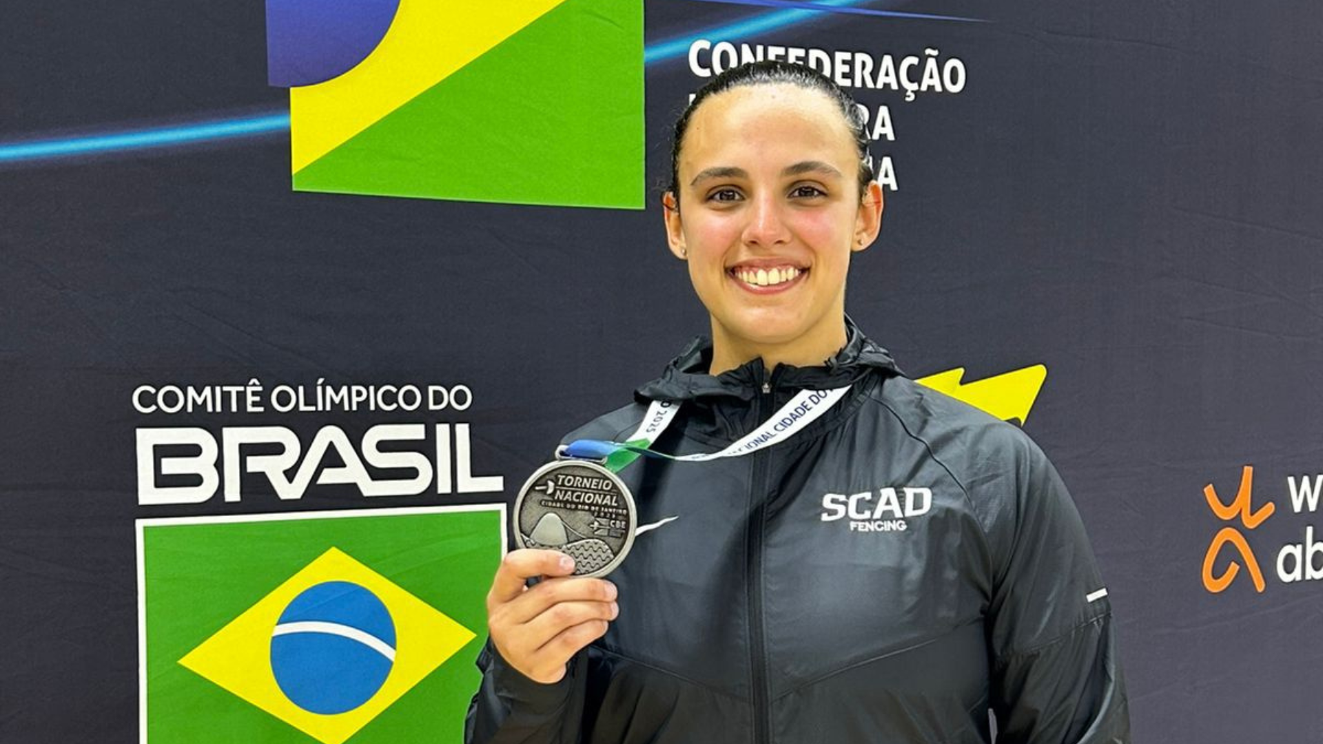 Gabriella Vianna poses with her medal after the Brazilian National Tournament.