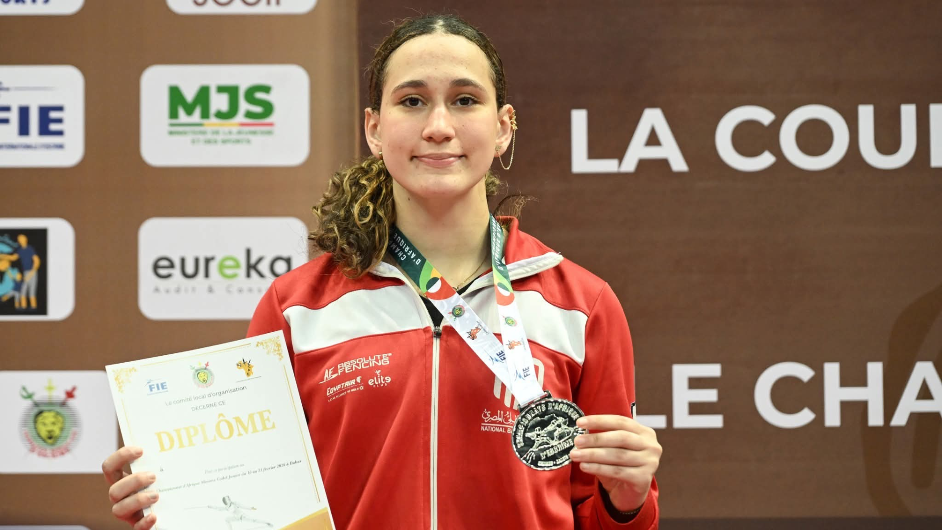 Jana Ahmed poses after the Junior World Cup