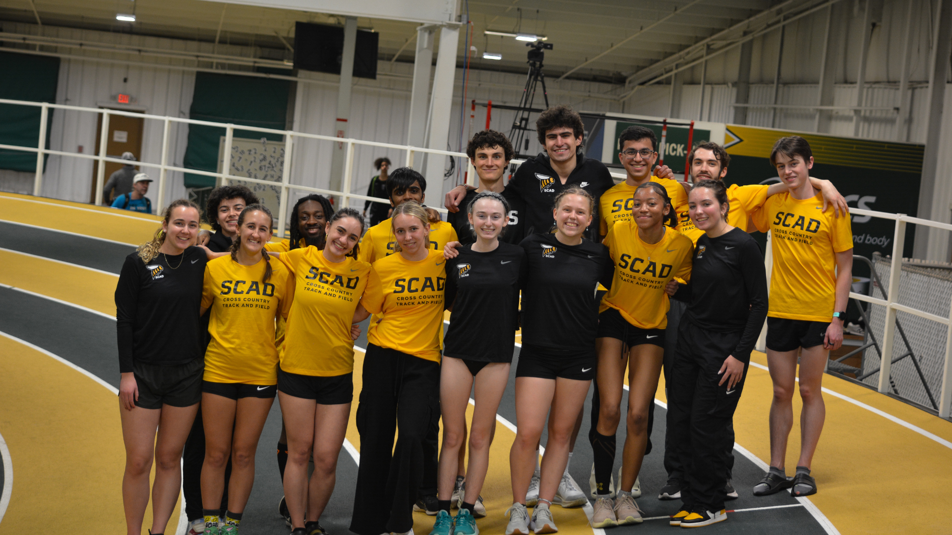 SCAD Track and Field poses for a group shot after Indoor Conference.
