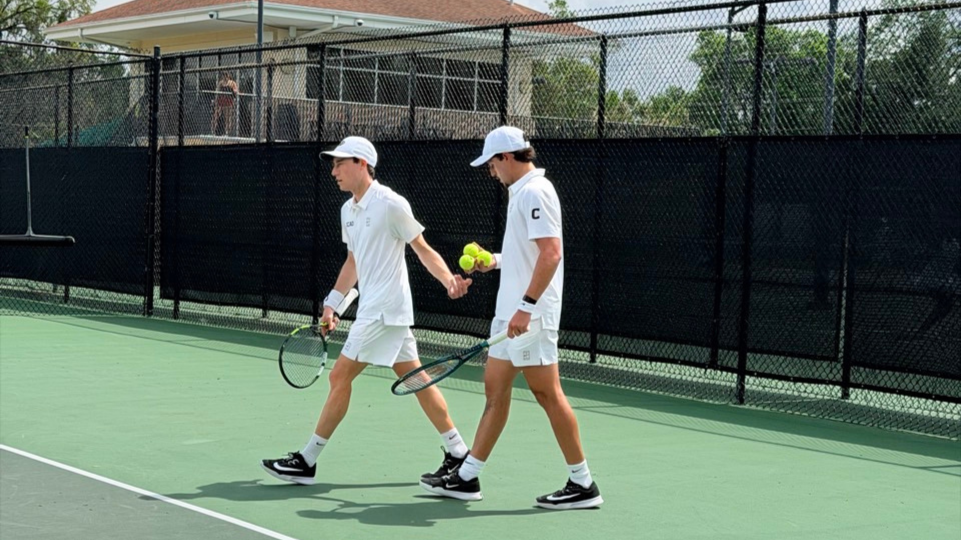 Valentino and Nicolas gear up for doubles.