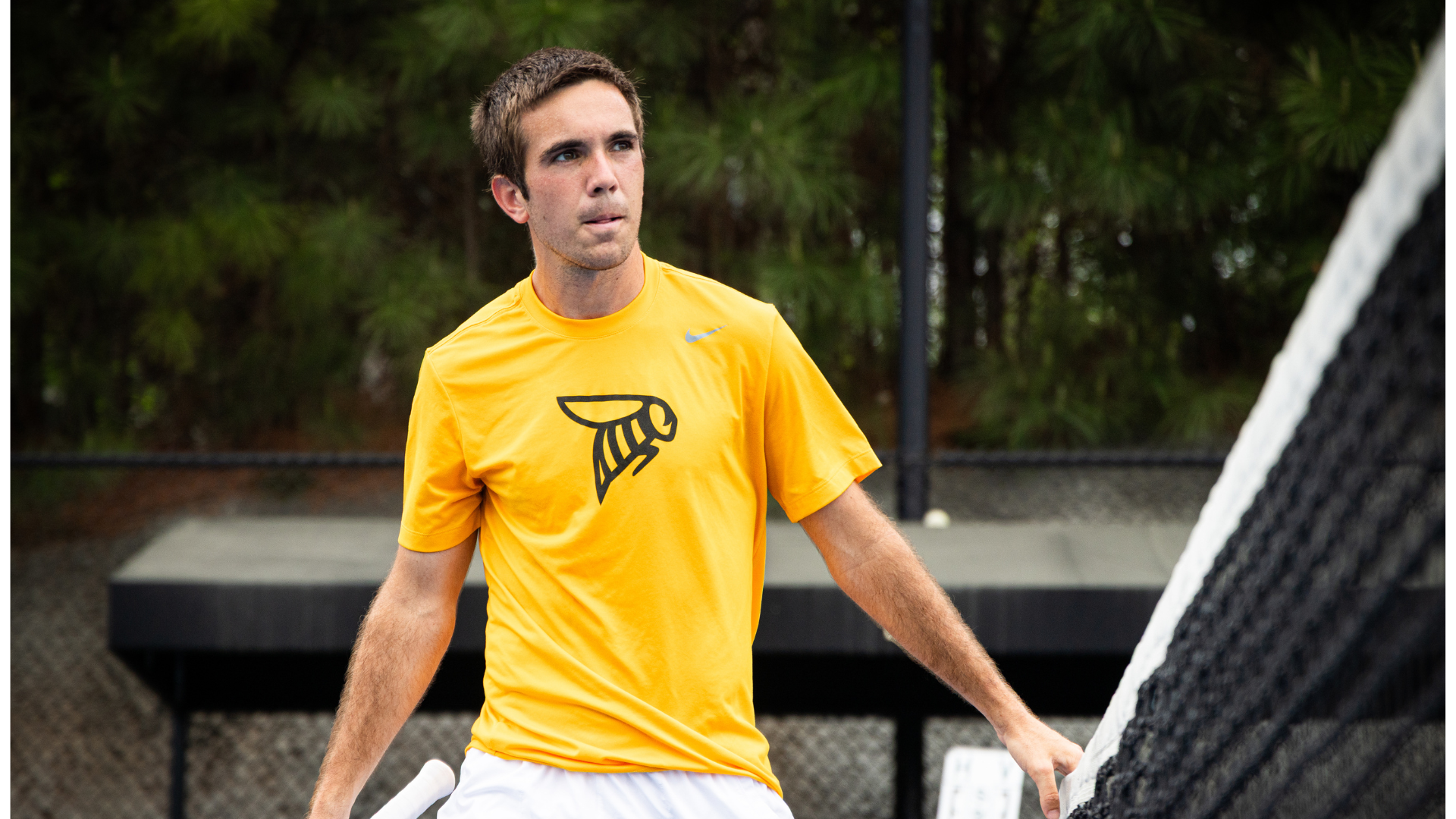 Maximo Nagele stays focused against University of Pikeville.