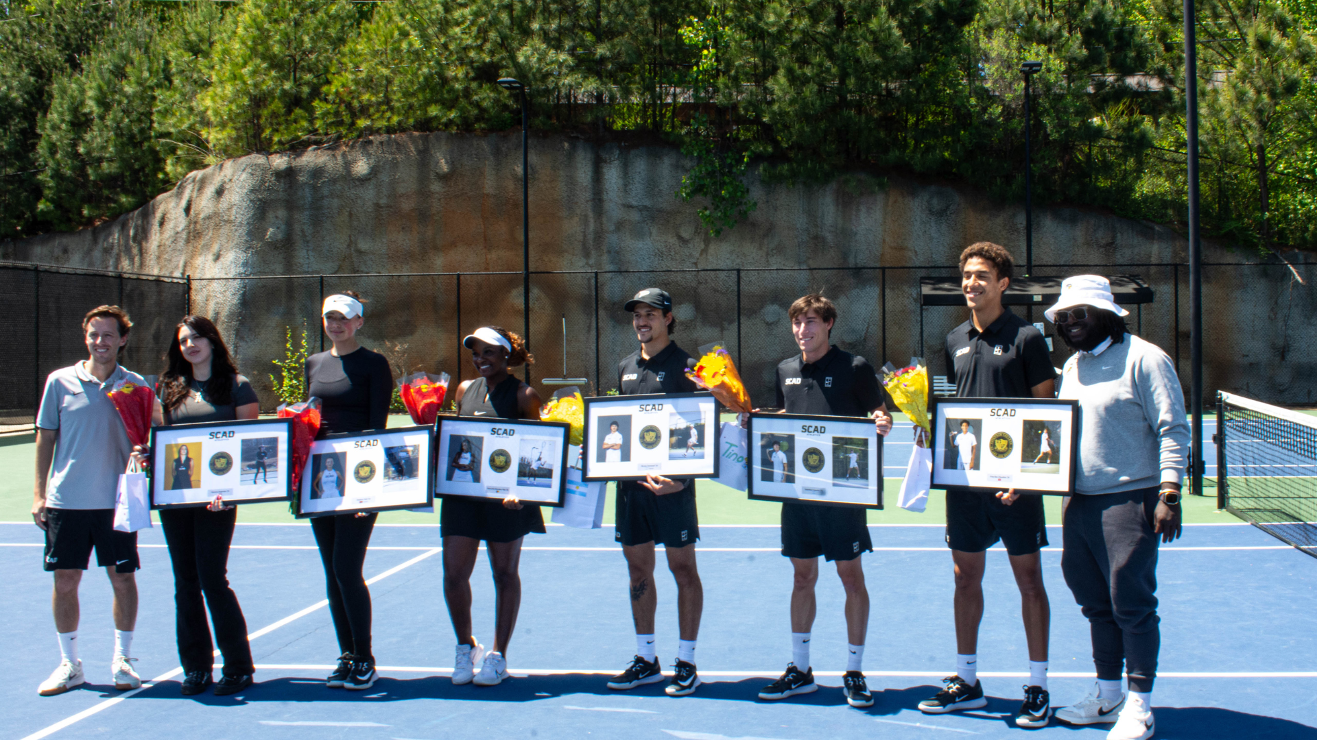 SCAD Tennis celebrates their seniors. 