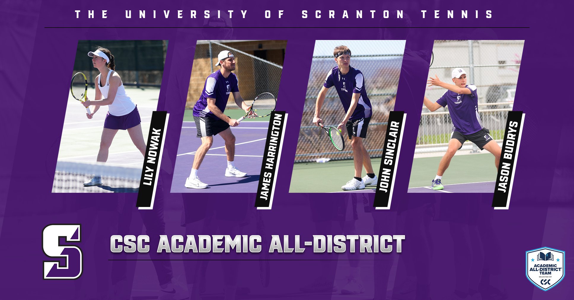Four From Men's & Women's Tennis Garner CSC Academic AllDistrict