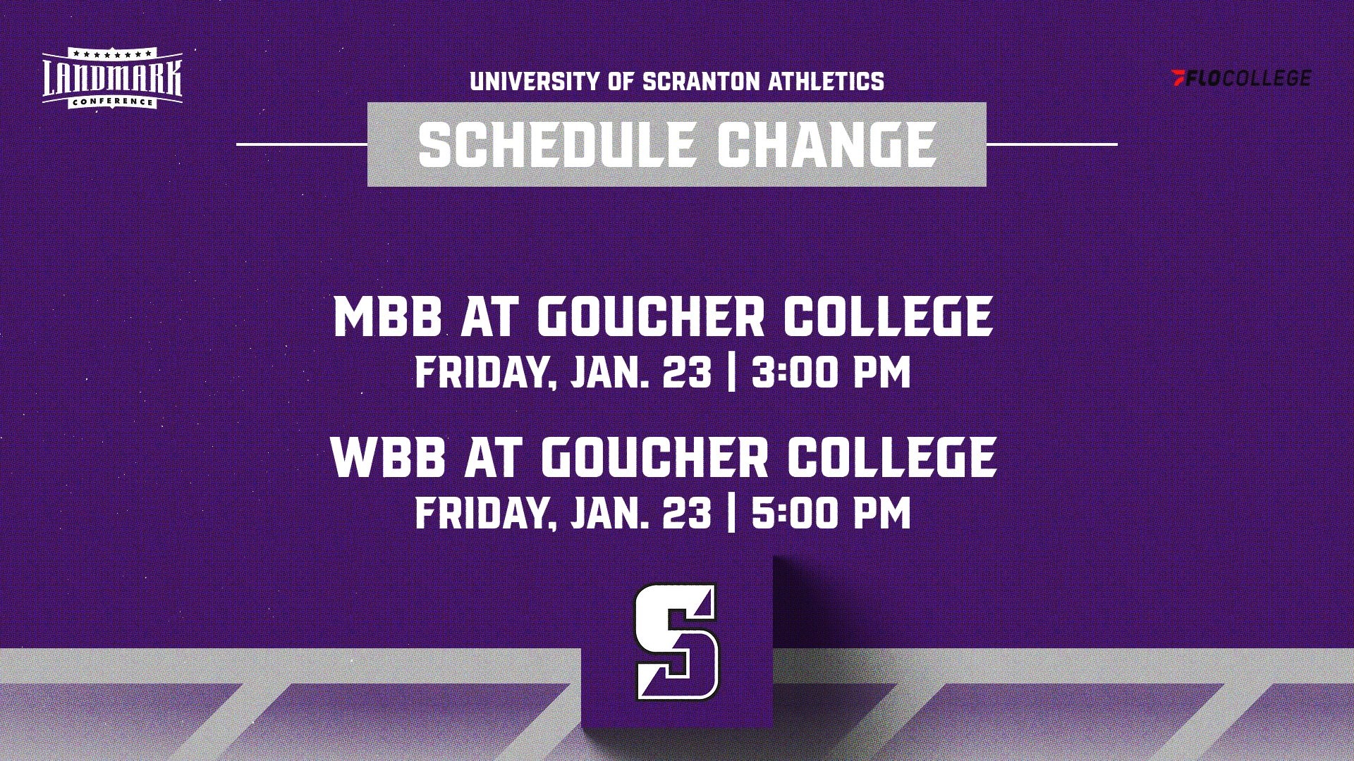 Hoops Schedule Change at Goucher