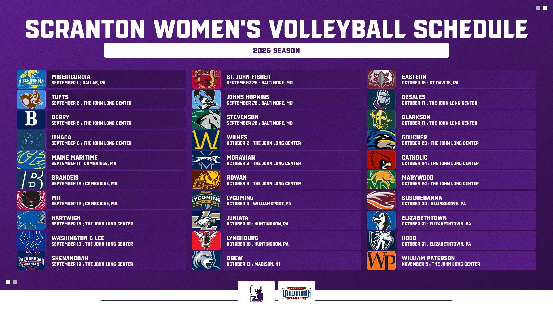 2026 WVB Schedule Release