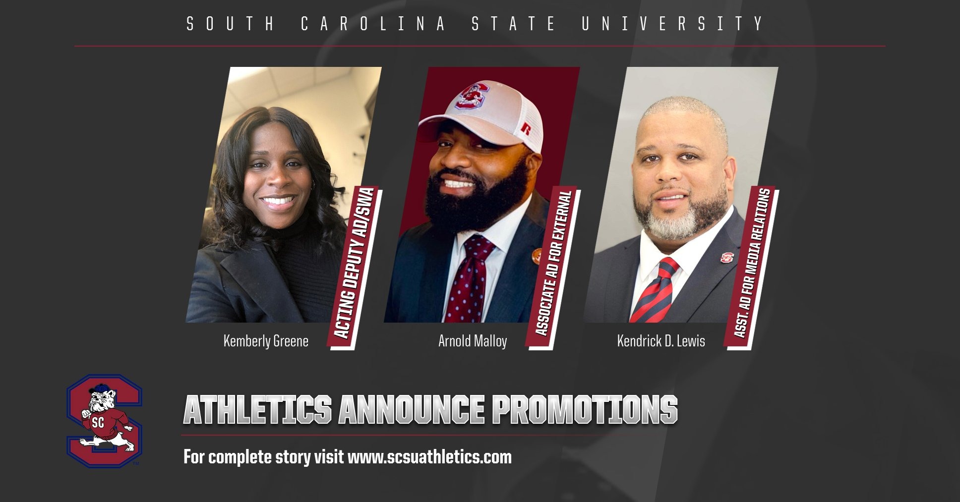 SC STATE ANNOUNCES ADDITIONAL PROMOTION OF ATHLETICS STAFF South