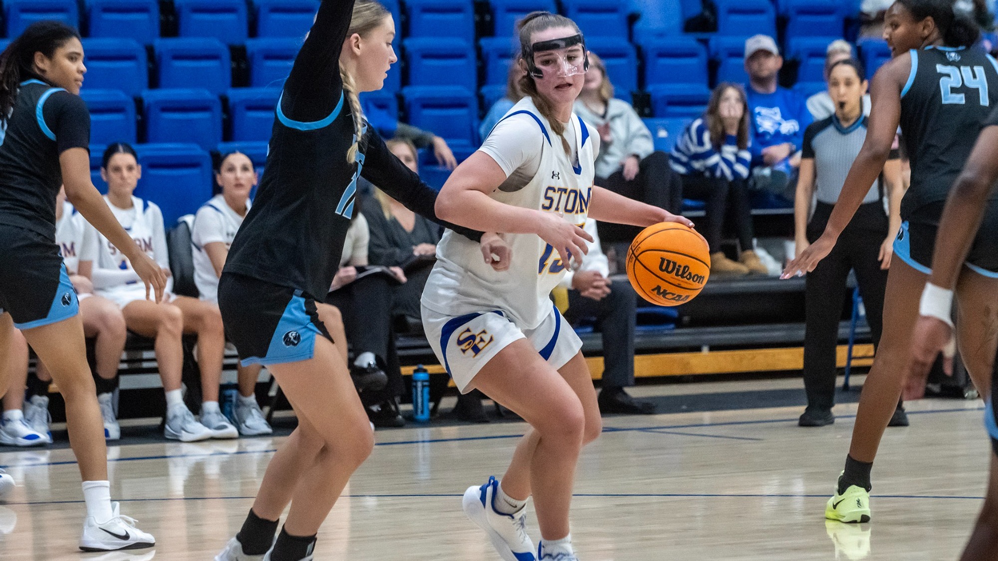 Tori Kilburn backs down a defender versus Arkansas-Fort Smith