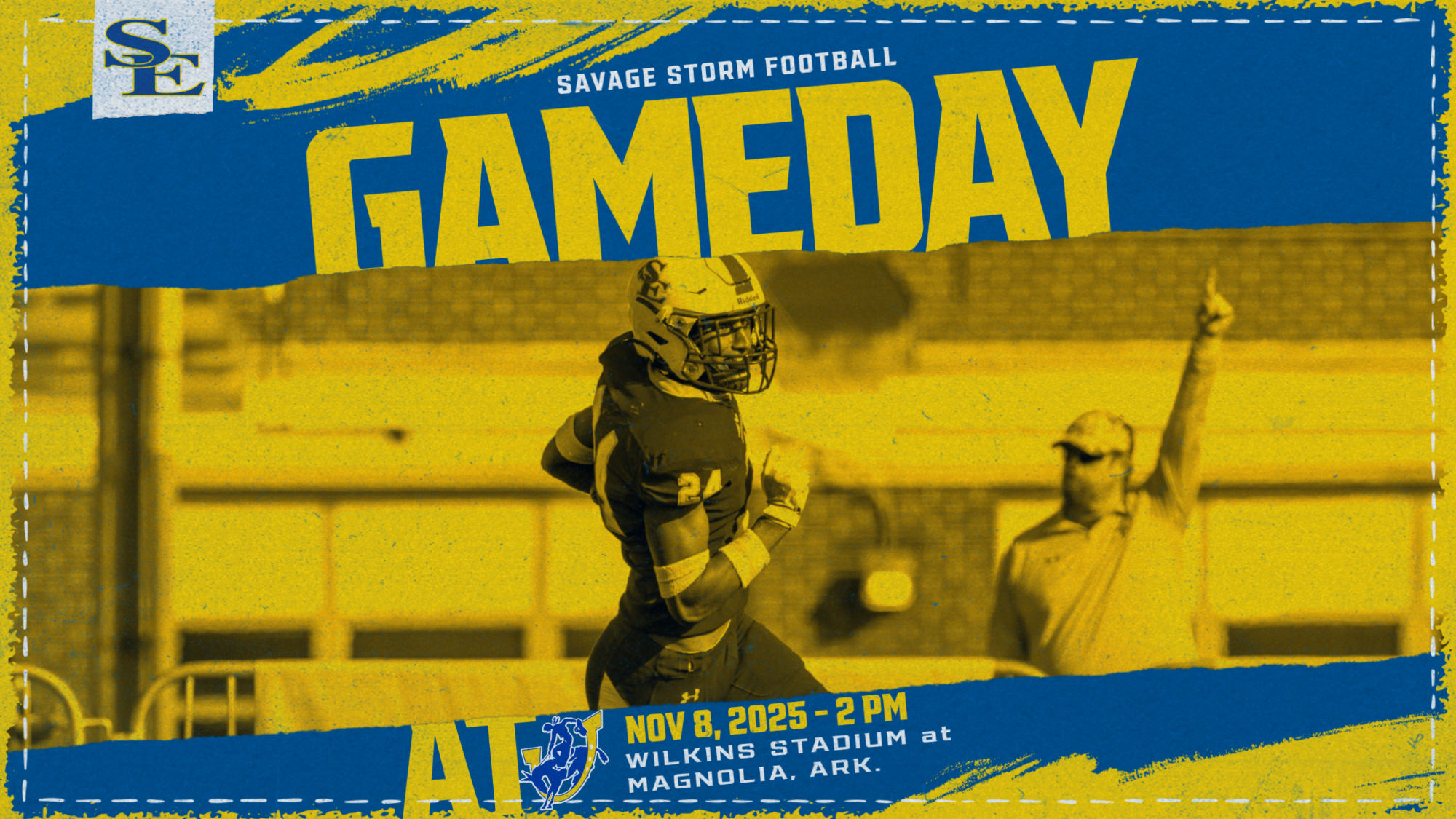 SE at SAU Gameday Graphic featuring Andrew Grissom