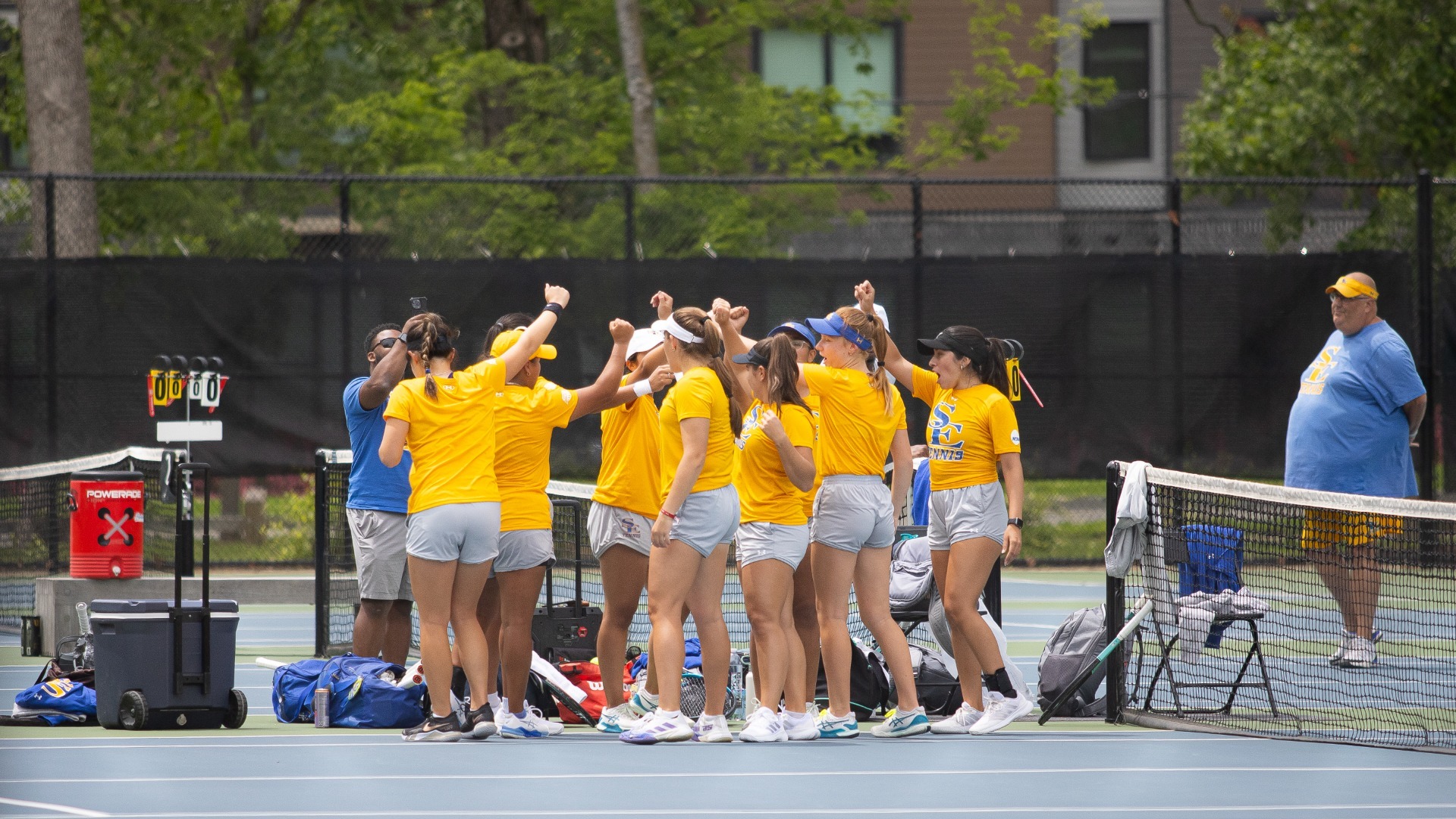 WTEN team huddle