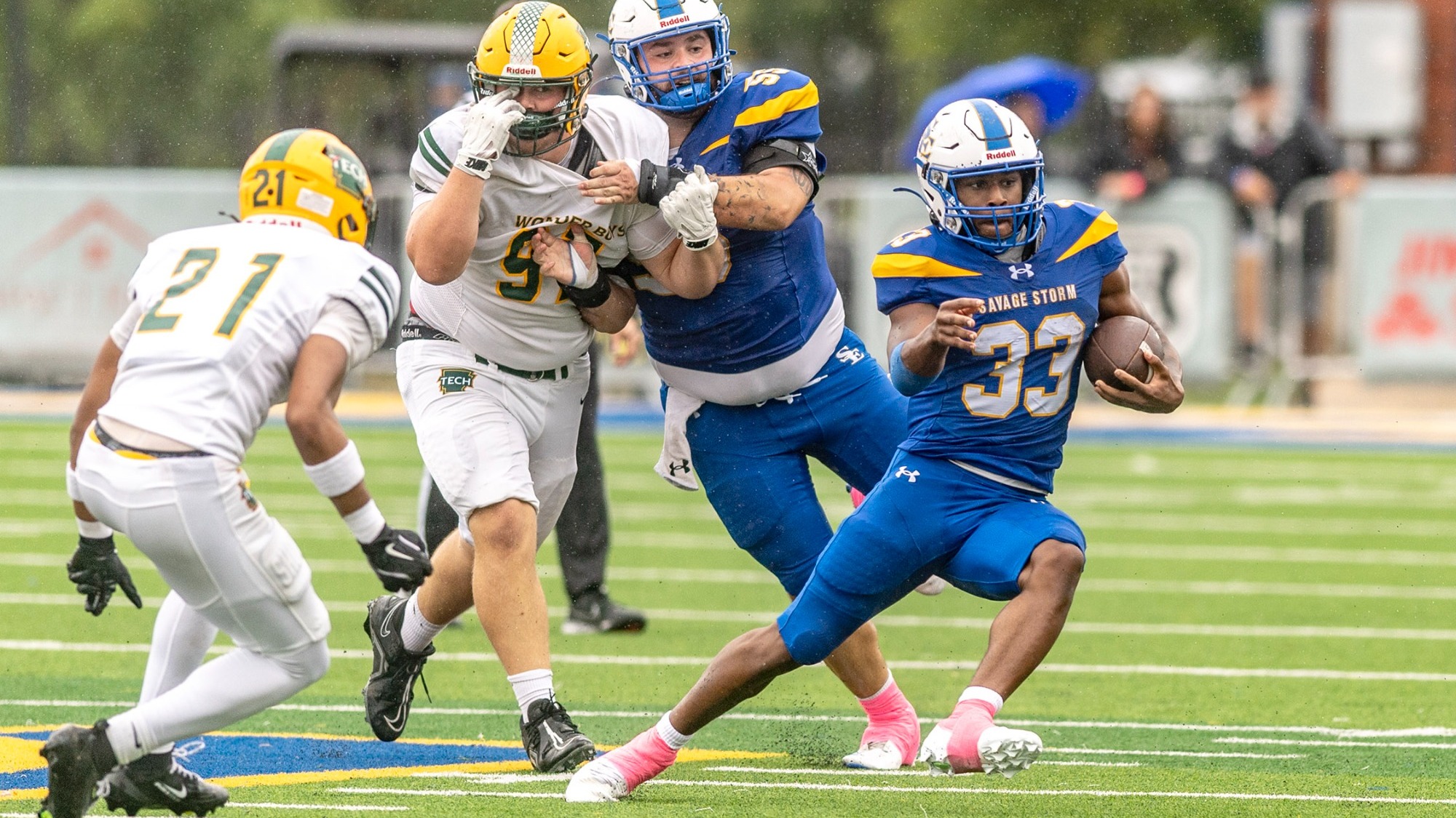 Kameron Lockhart carries versus Arkansas Tech