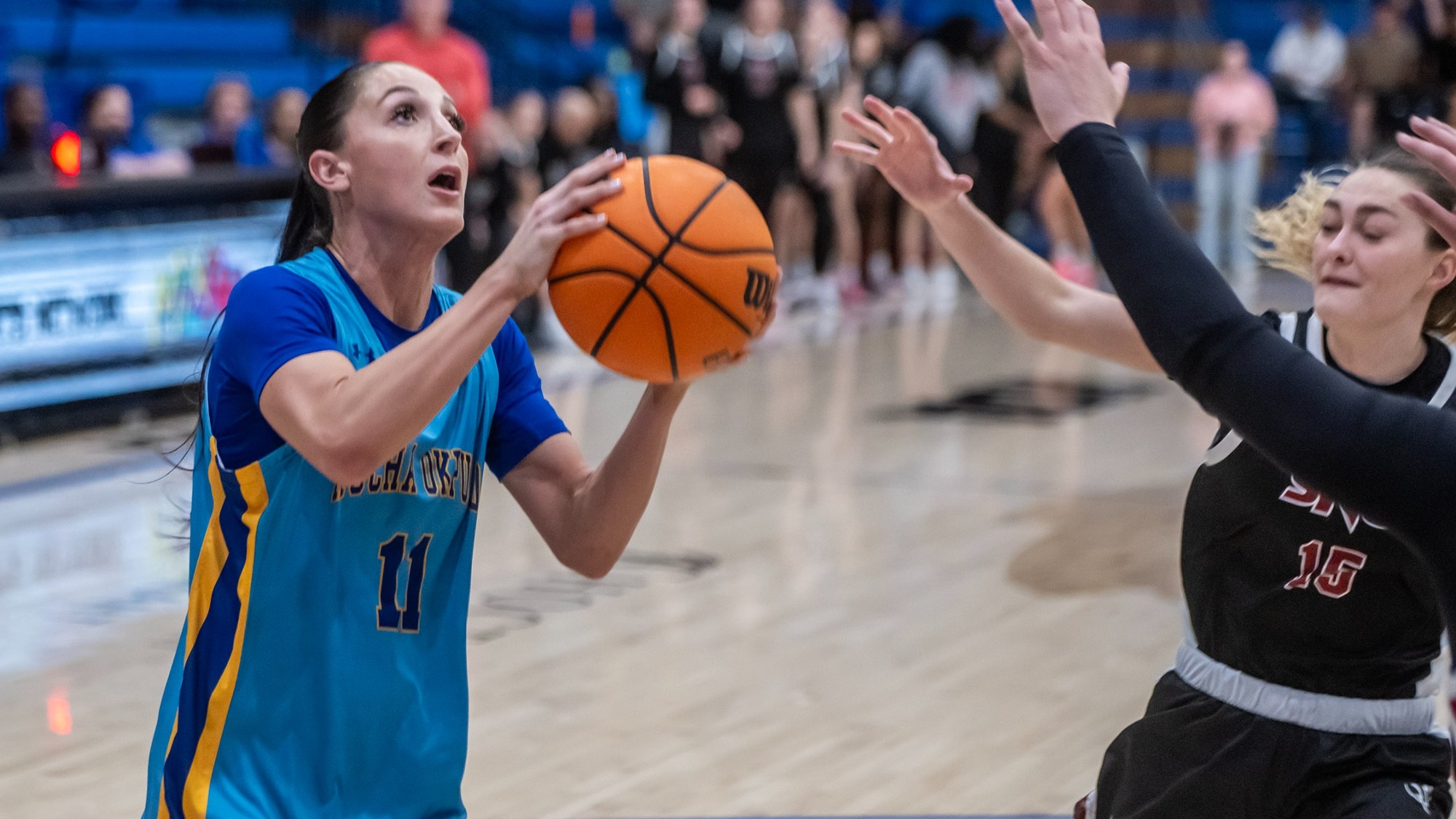 Kenzli Warden goes up for a shot versus Southern Nazarene