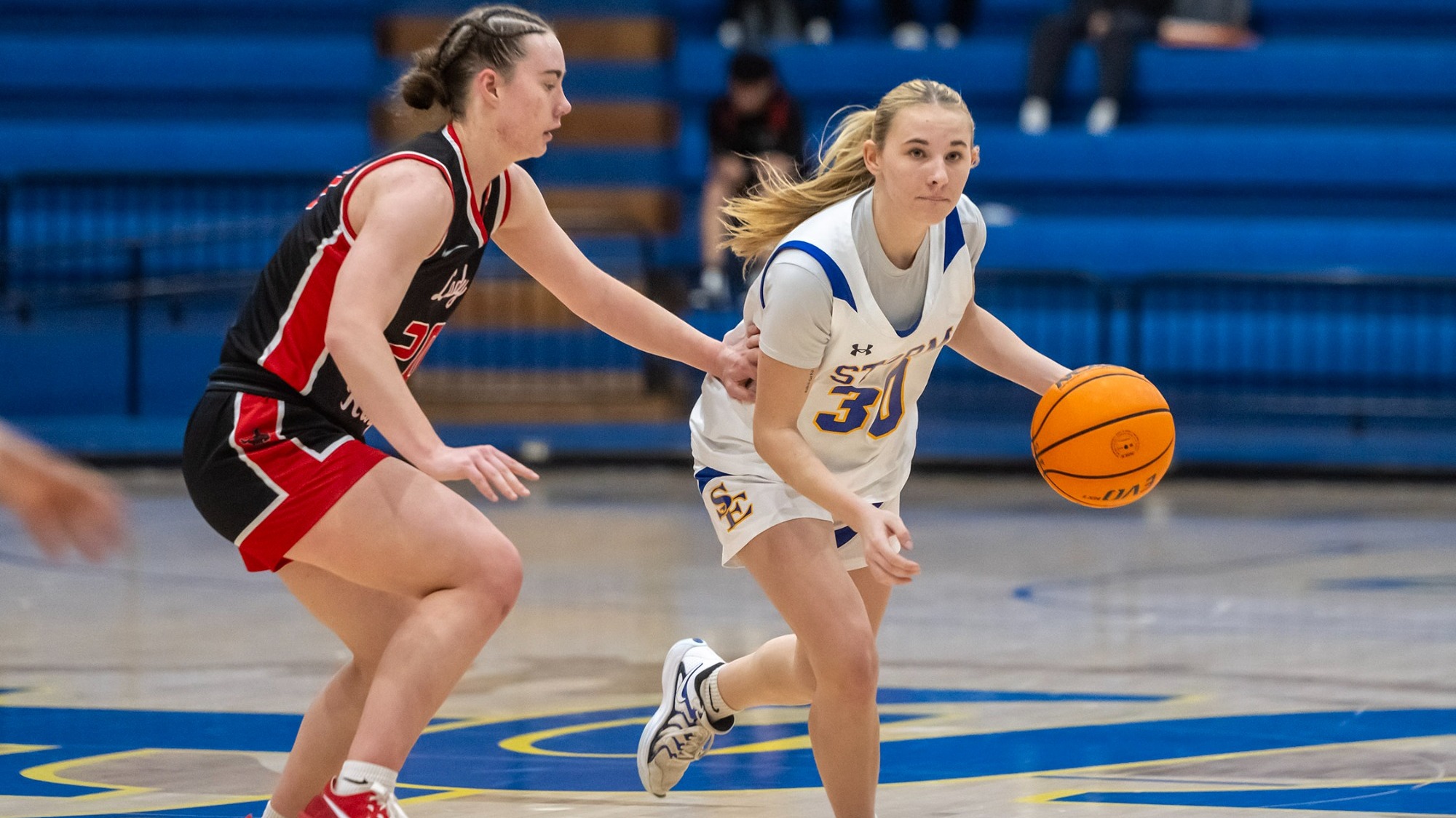 Katie Allen looks to pass versus Arkansas-Monticello